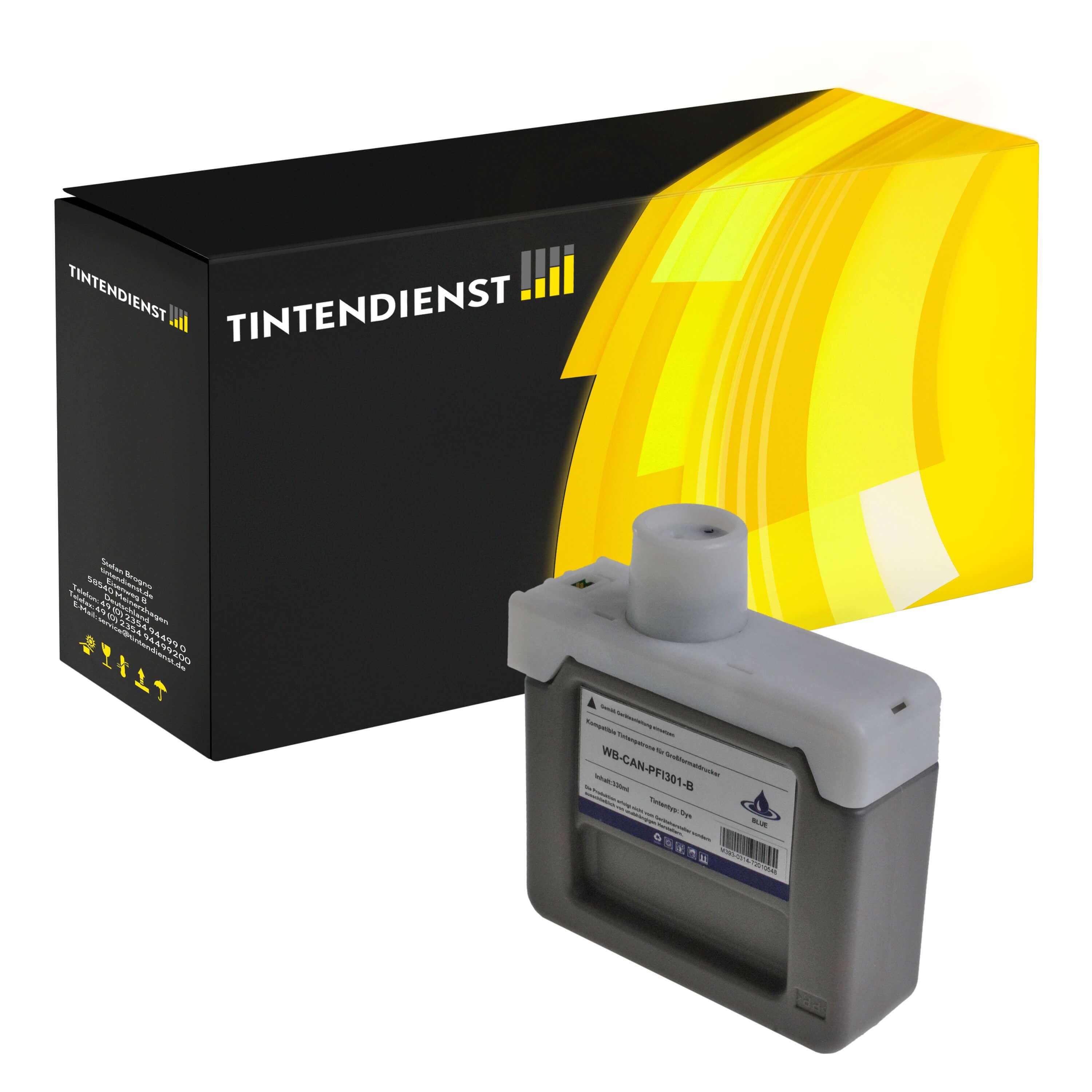 Druckerpatrone kompatibel für Canon imagePROGRAF IPF 9100 (1494B001 / PFI-301B) Blau