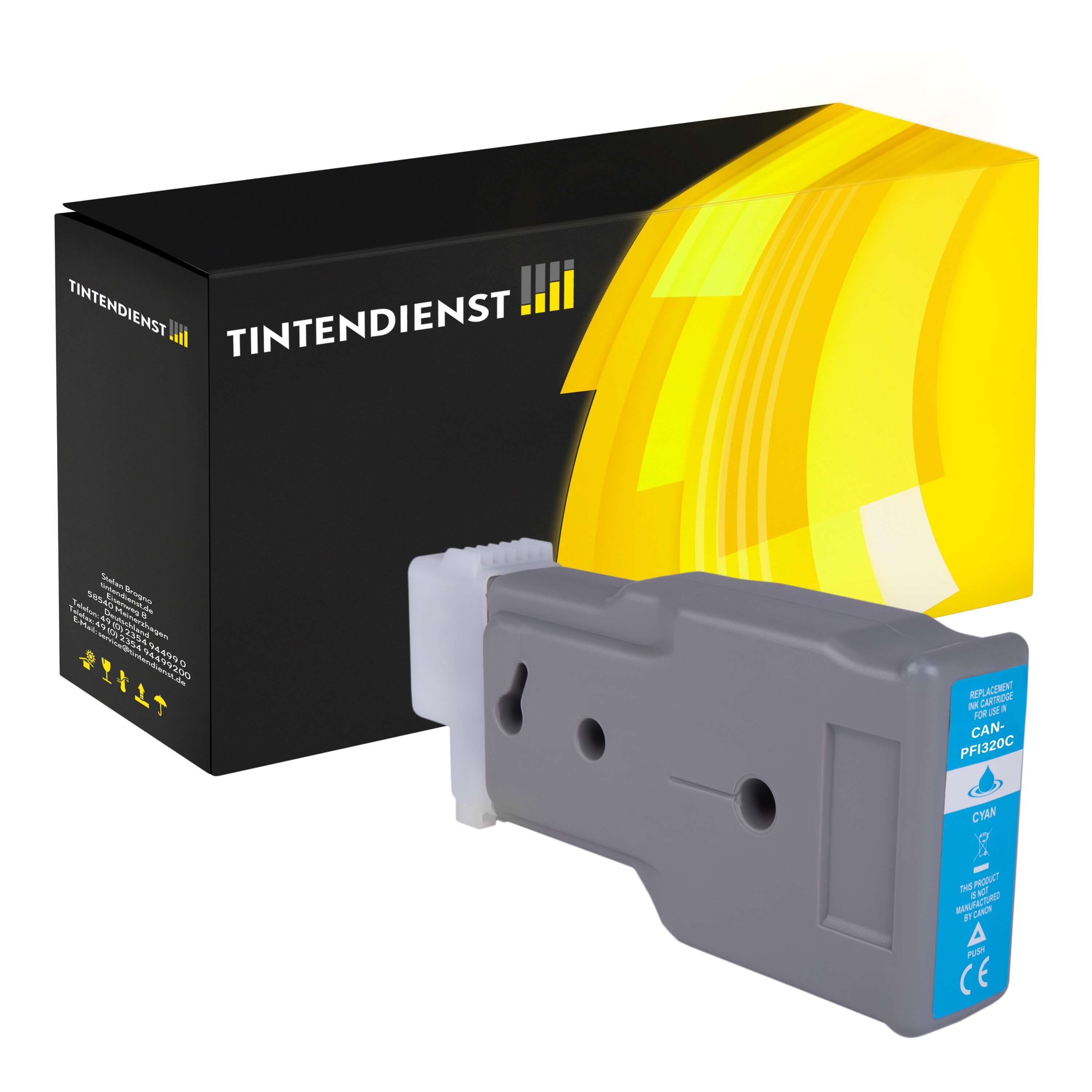 Druckerpatrone kompatibel für Canon imagePROGRAF TM-200 MFP T 24 (2891C001 / PFI-320C) Cyan