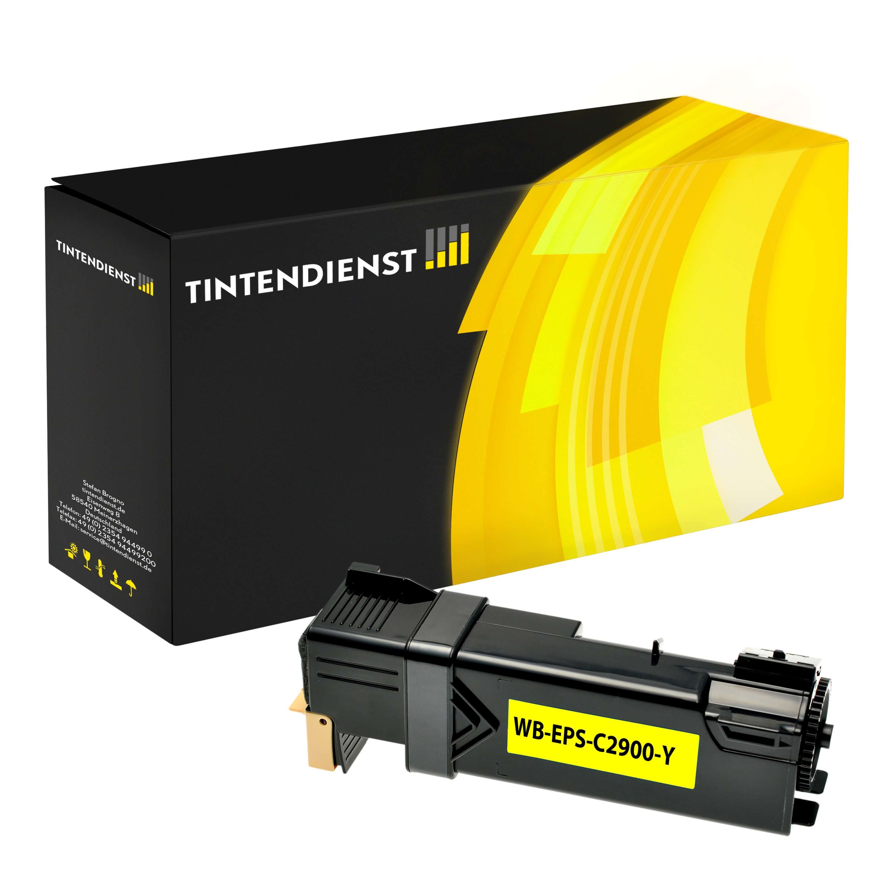 Toner kompatibel für Epson Aculaser C 2900 DN (C13S050627 / 0627) Gelb