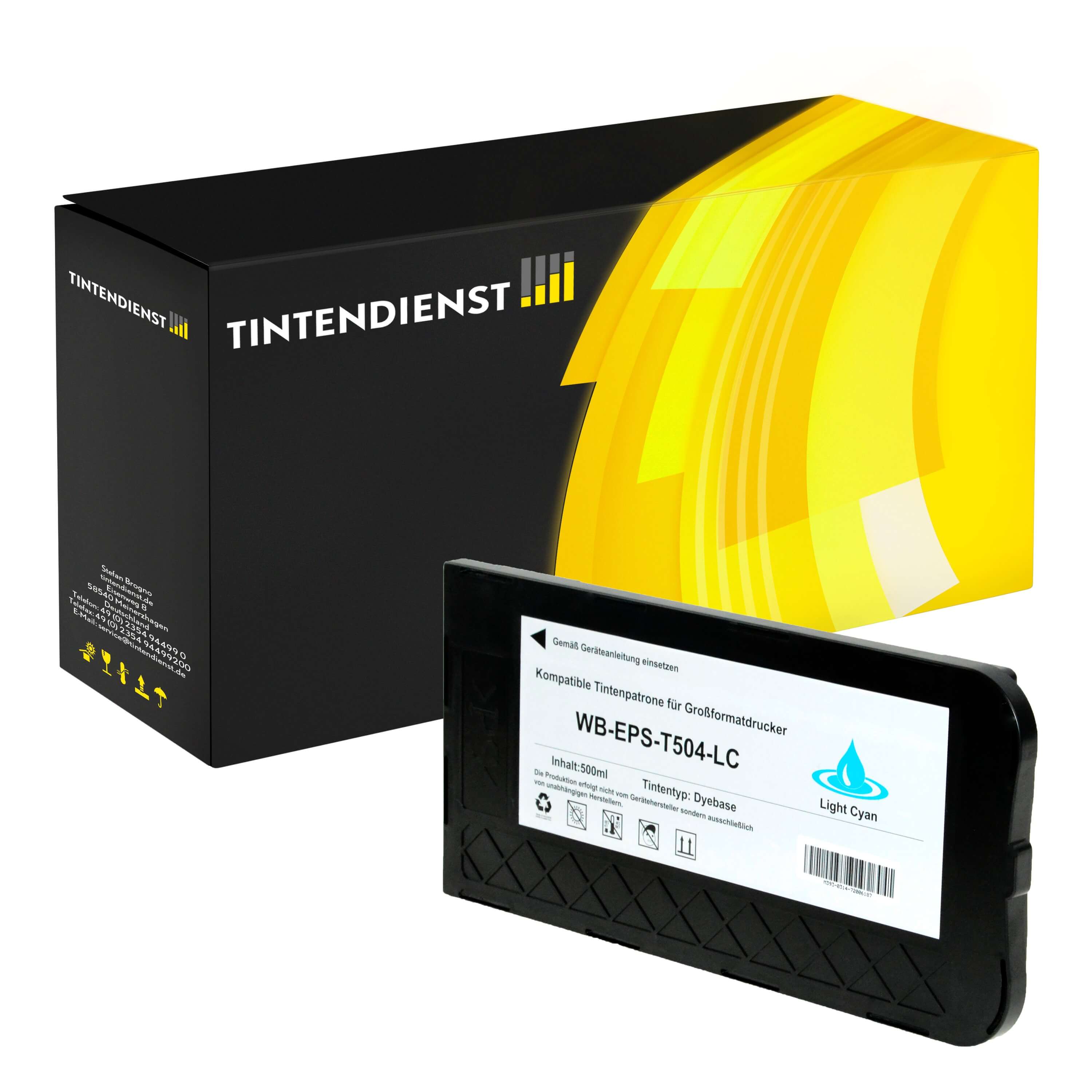 Druckerpatrone kompatibel für Epson Color Proofer 10000 (C13T504011 / T504) Photo Cyan