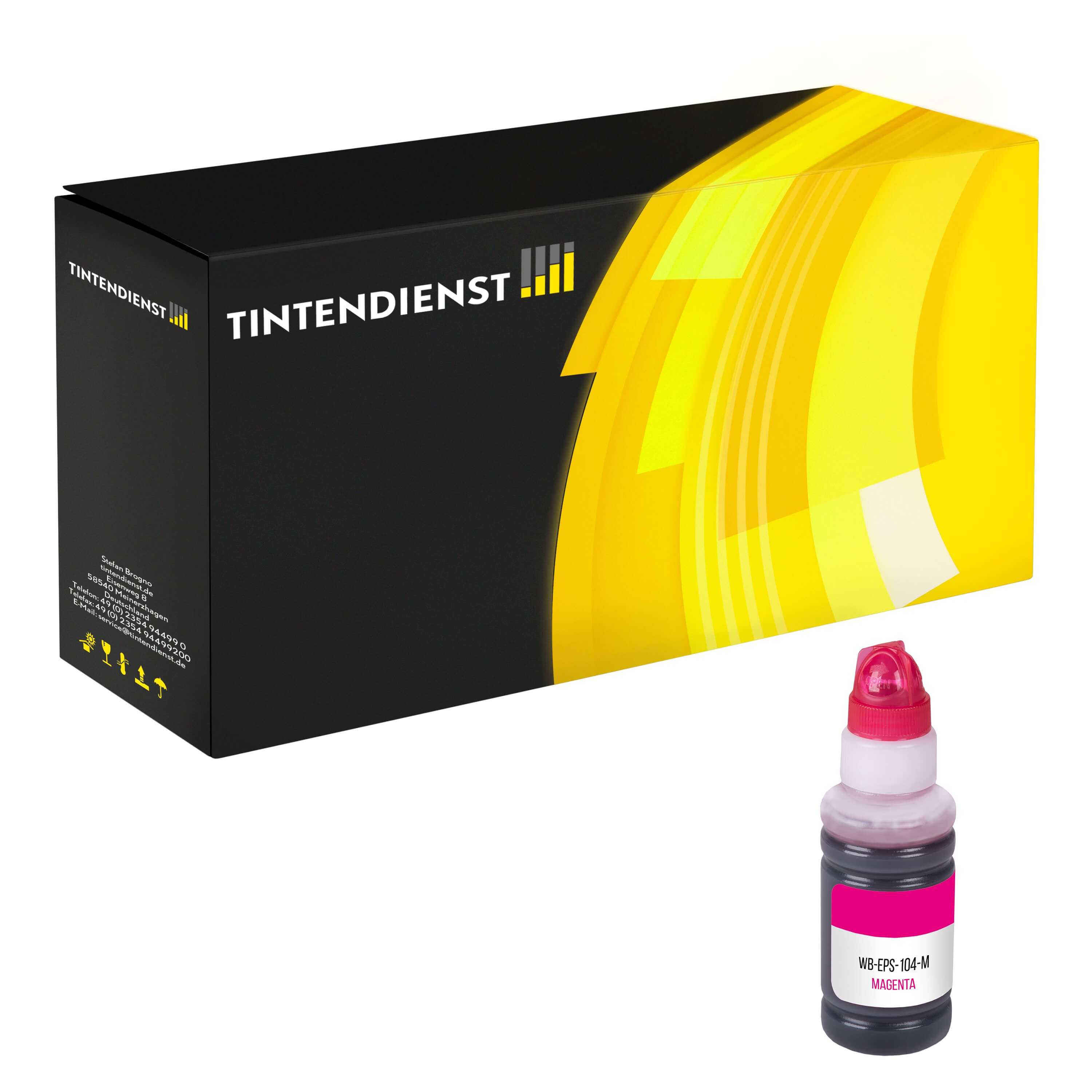 Tintentank kompatibel für Epson EcoTank ET-2711 (C13T00P340 / 104) Magenta