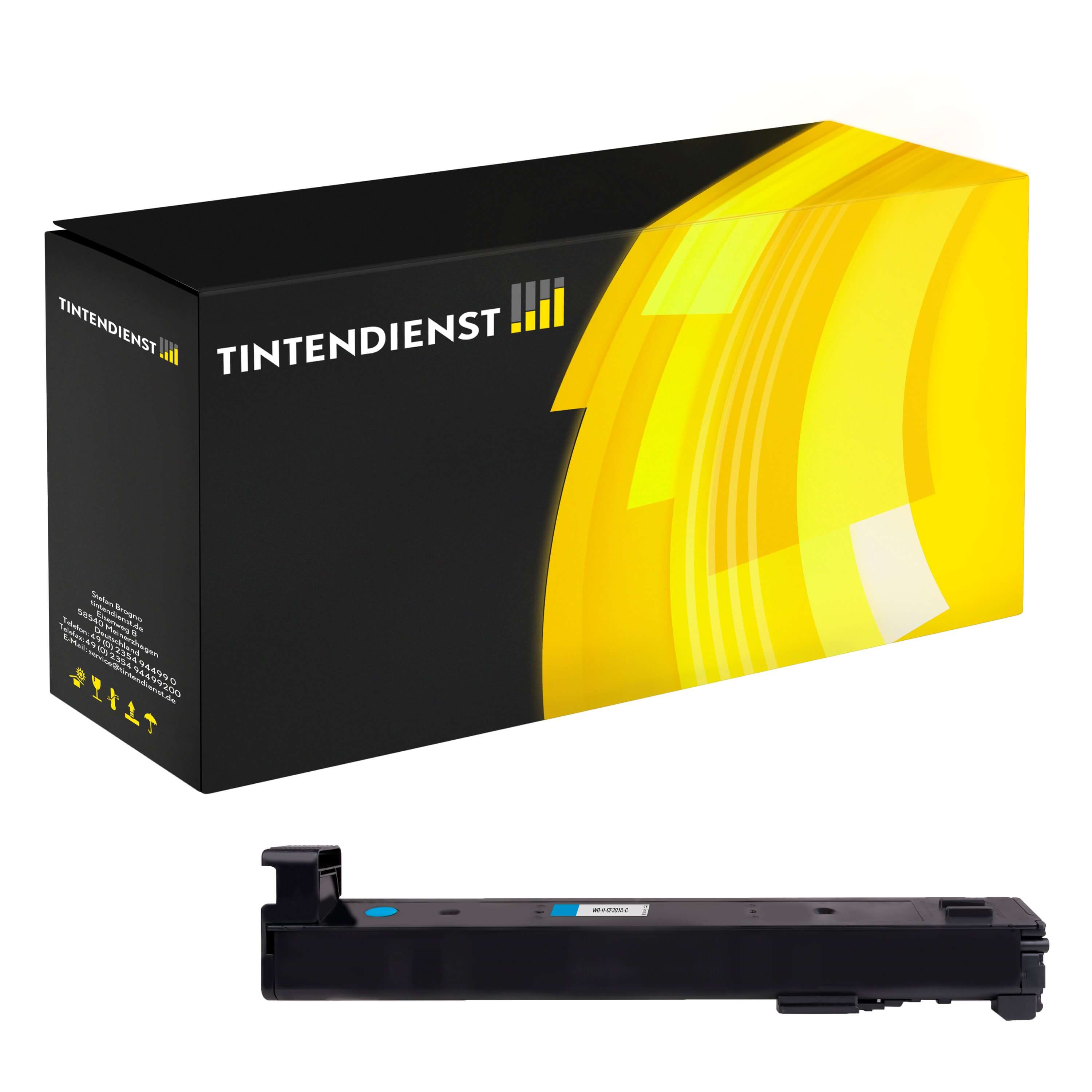 Toner kompatibel für HP Color LaserJet Managed Flow MFP M 880 Series (CF301A / 827A) Cyan