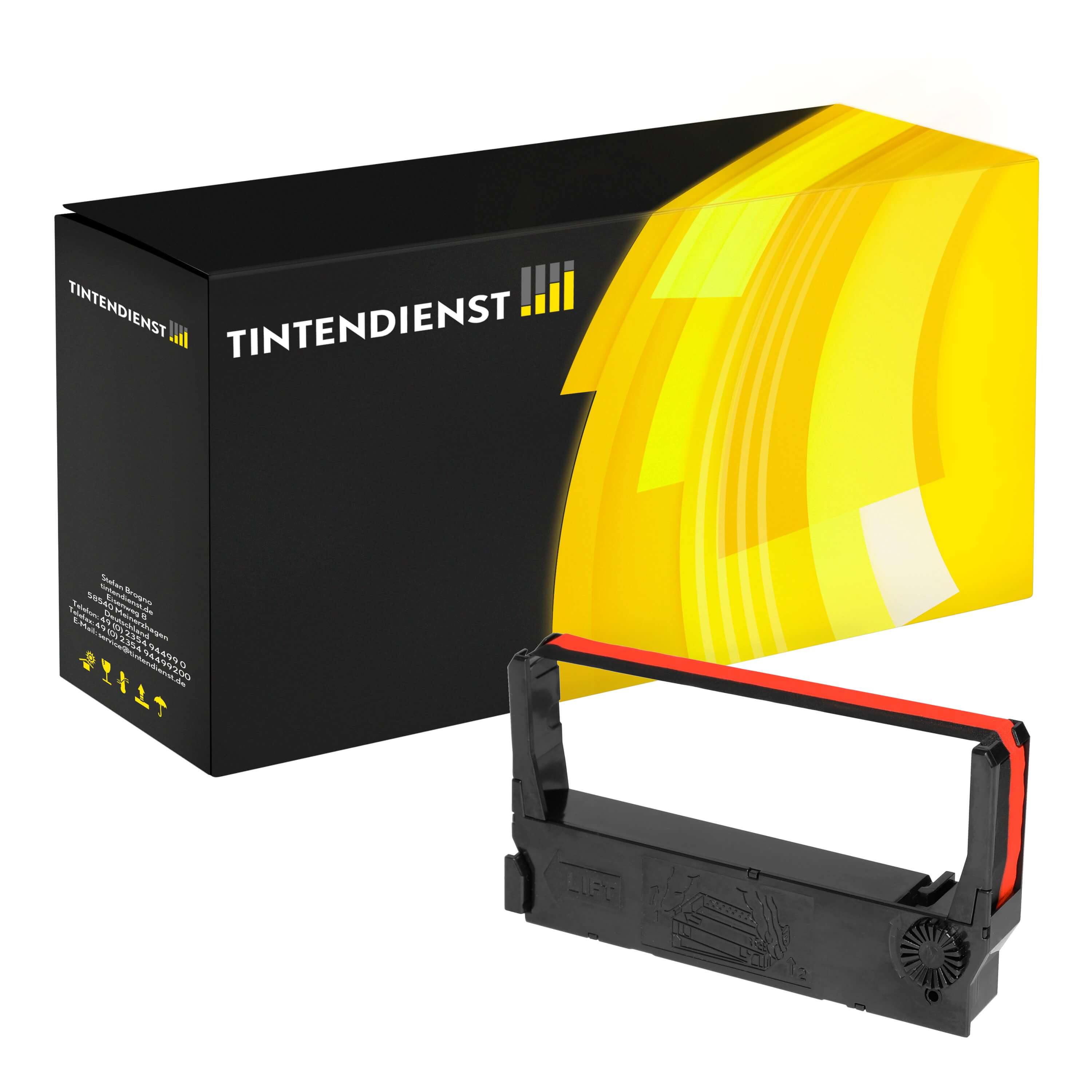 Farbband kompatibel für Panasonic PM 300 (C43S015216 / ERC-23-BR) Schwarz/Rot