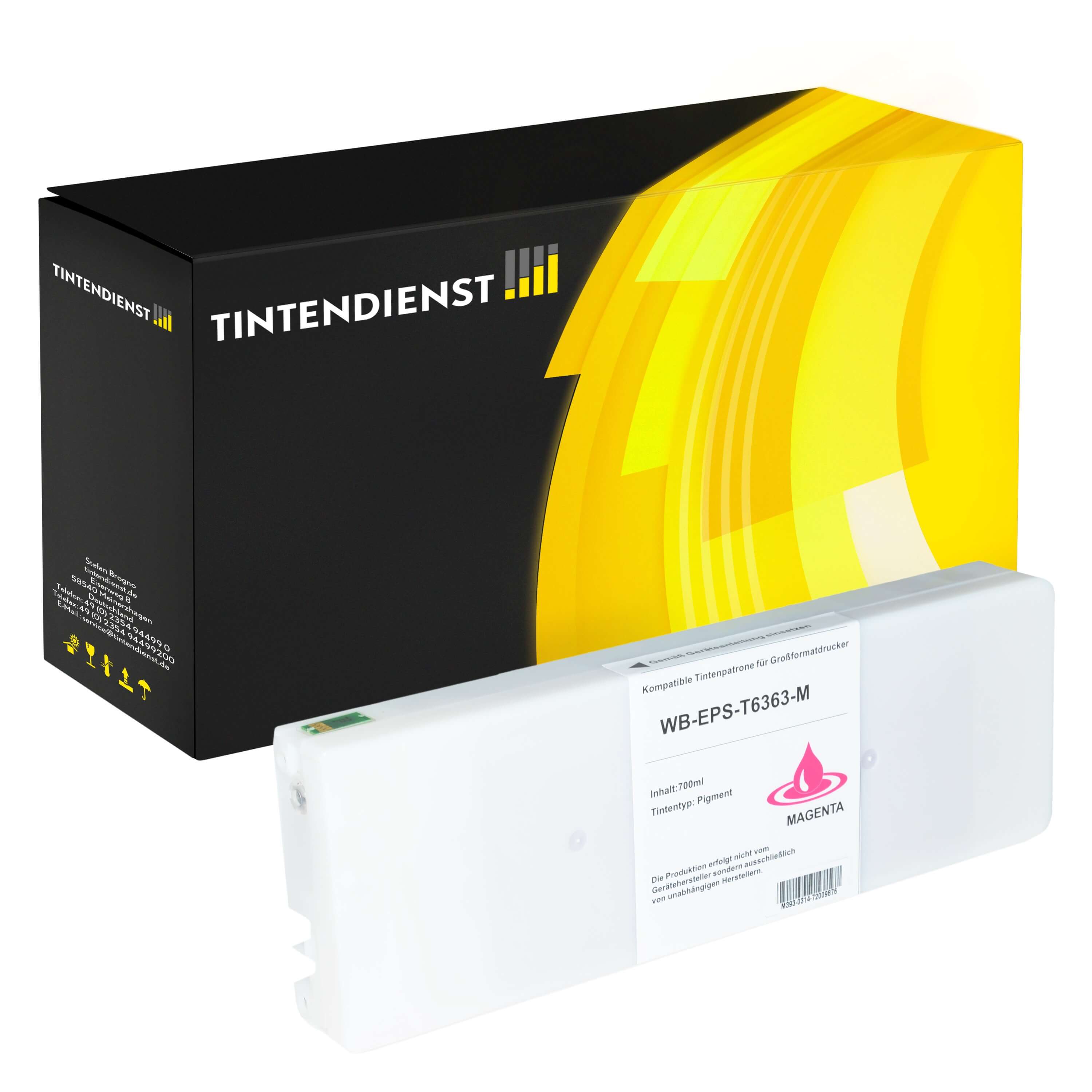 Druckerpatrone kompatibel für Epson Stylus Pro 9900 SpectroProofer (C13T596300 / T5963) Magenta