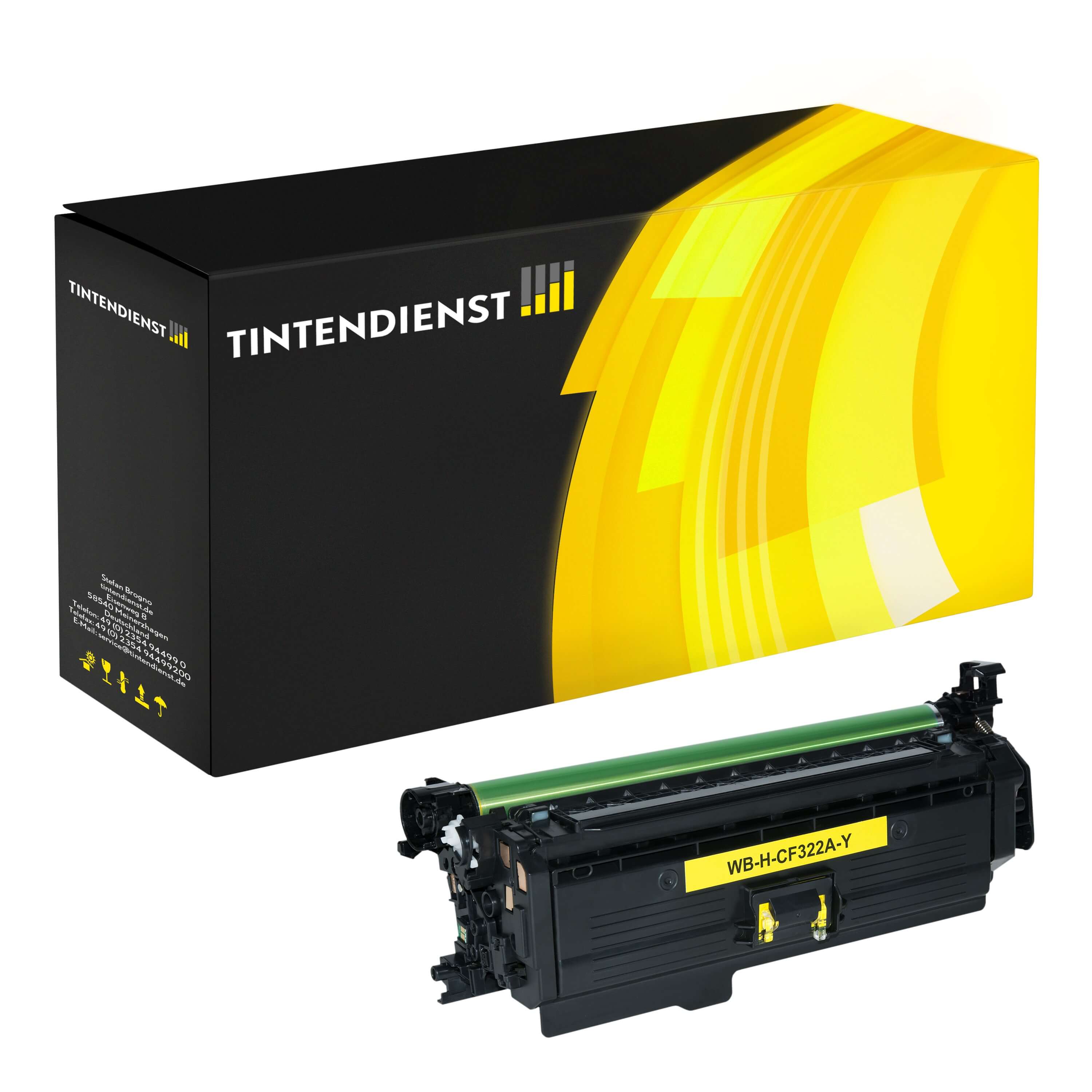 Toner kompatibel für HP Color LaserJet Enterprise Flow MFP M 680 z (CF322A / 653A) Gelb