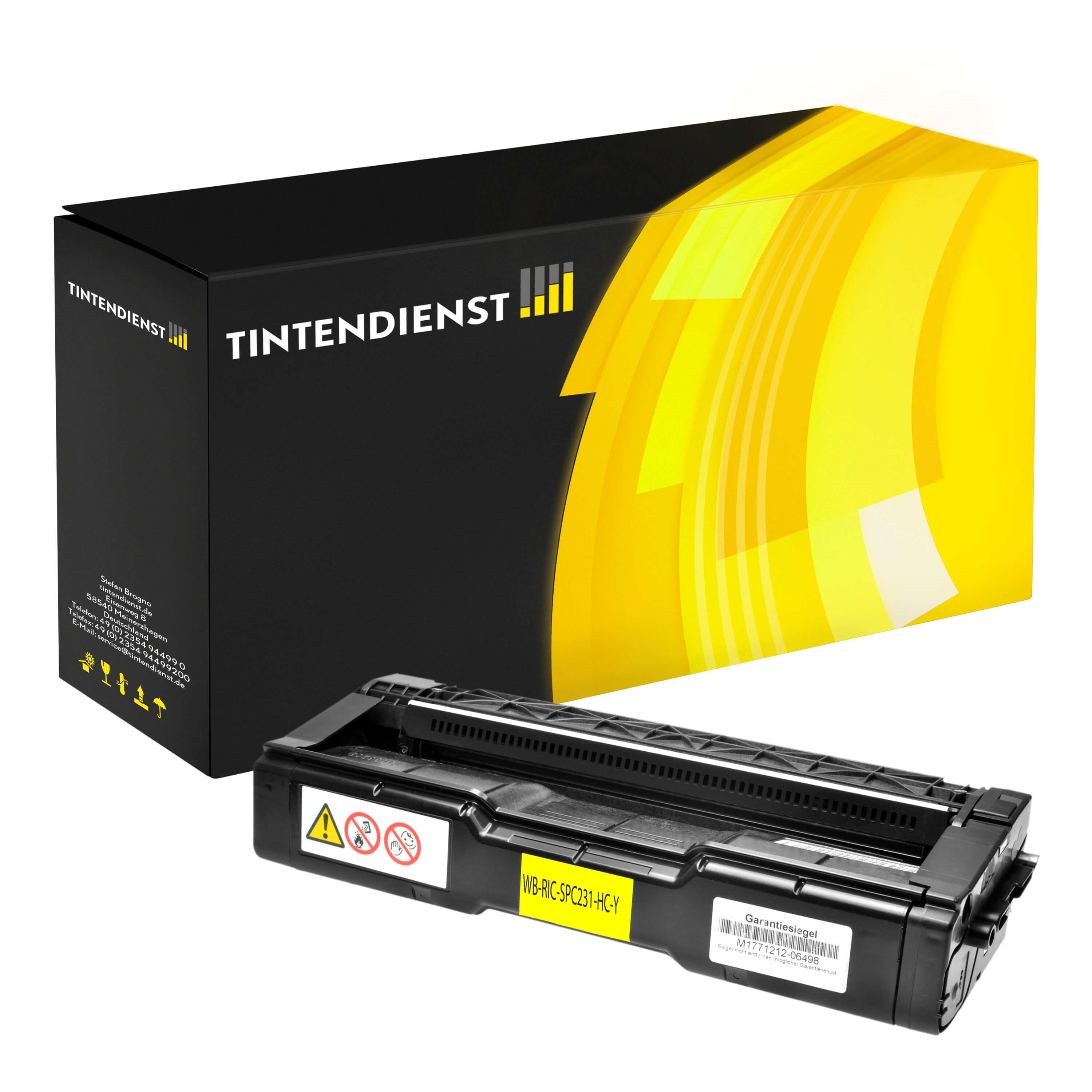 Toner kompatibel für Ricoh Aficio SP C 342 dn (406482 / TYPESPC310HE) Gelb