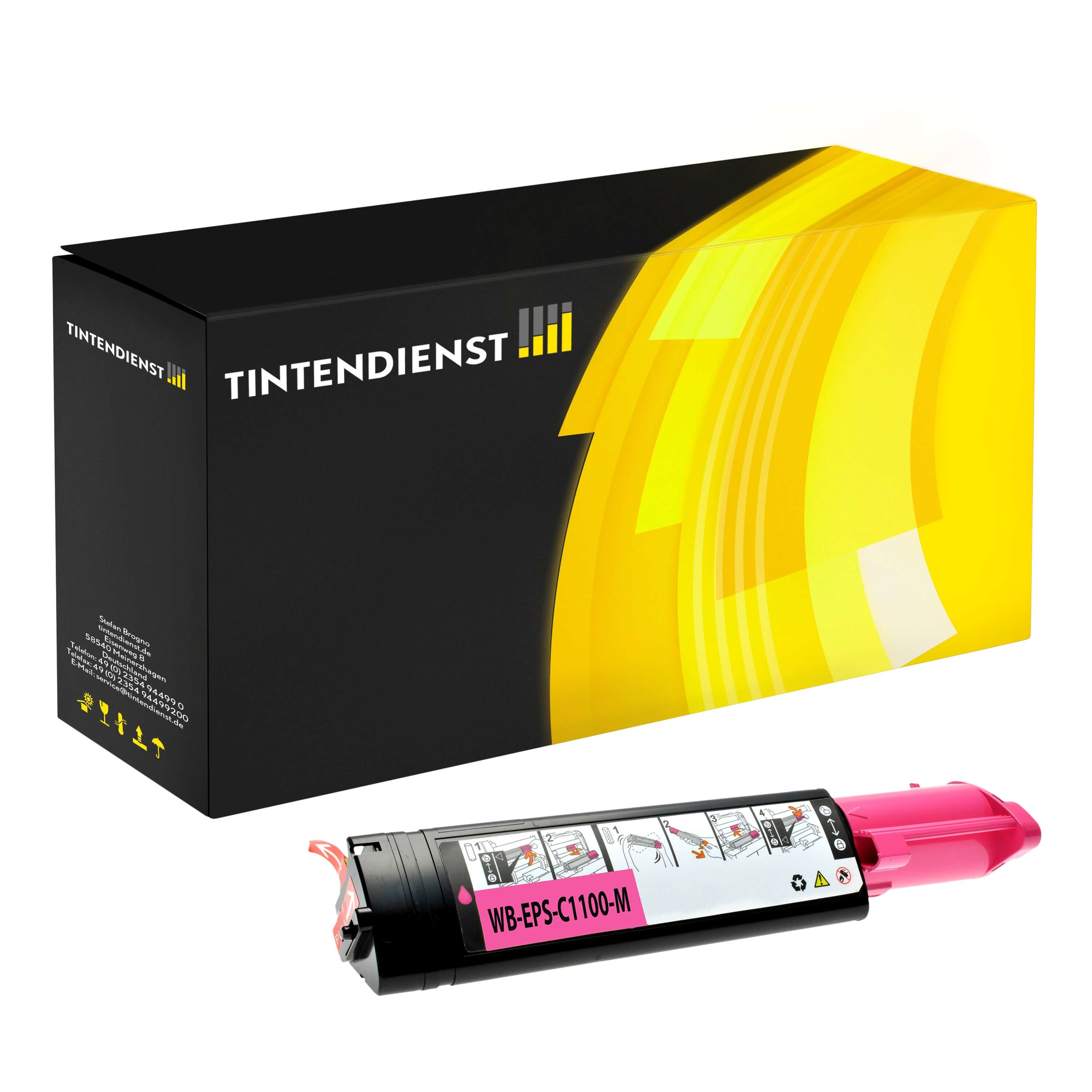 Toner kompatibel für Epson Aculaser C 1100 N (C13S050188 / 0188) Magenta