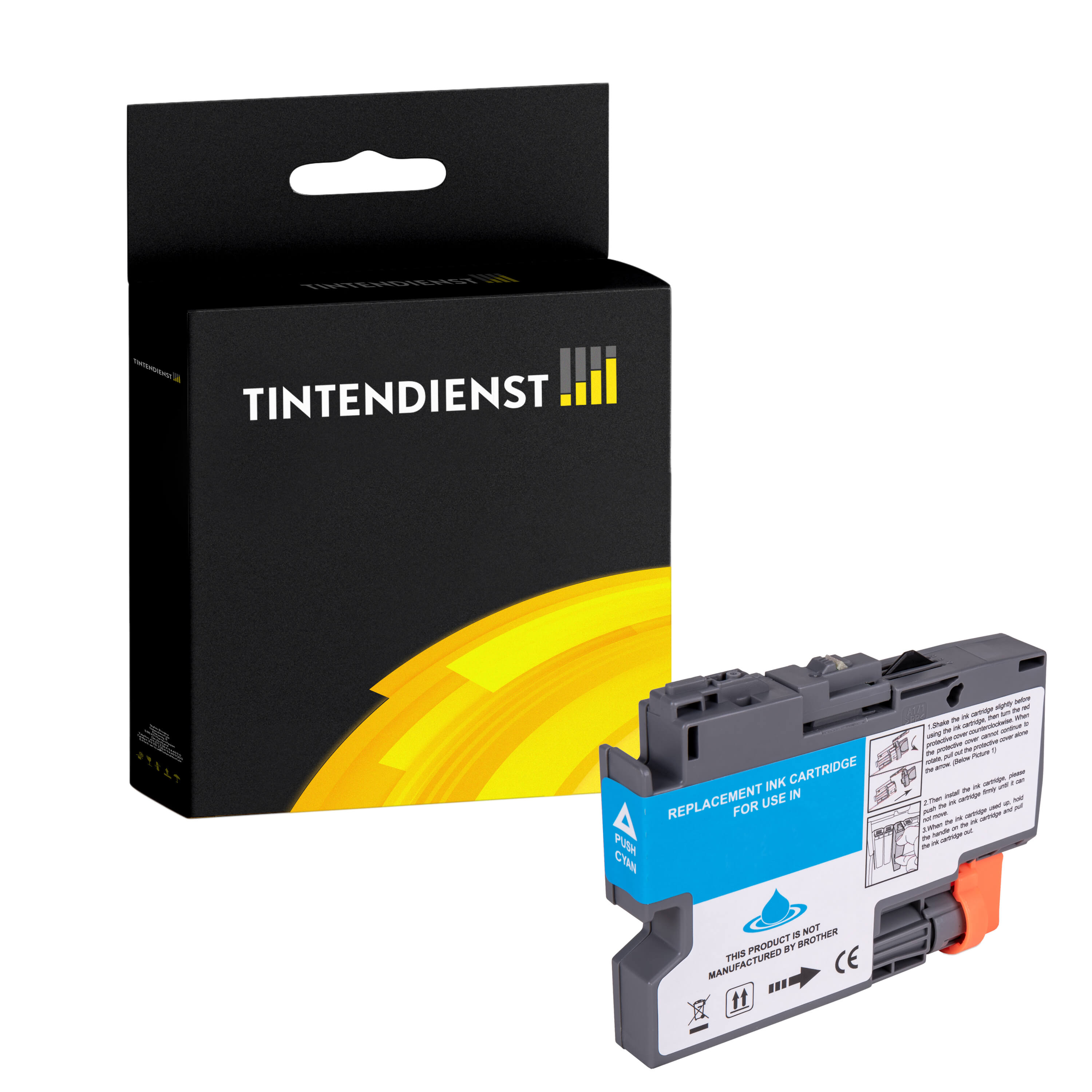 Druckerpatrone kompatibel für Brother DCP-J 1200 W (LC-424C) Cyan