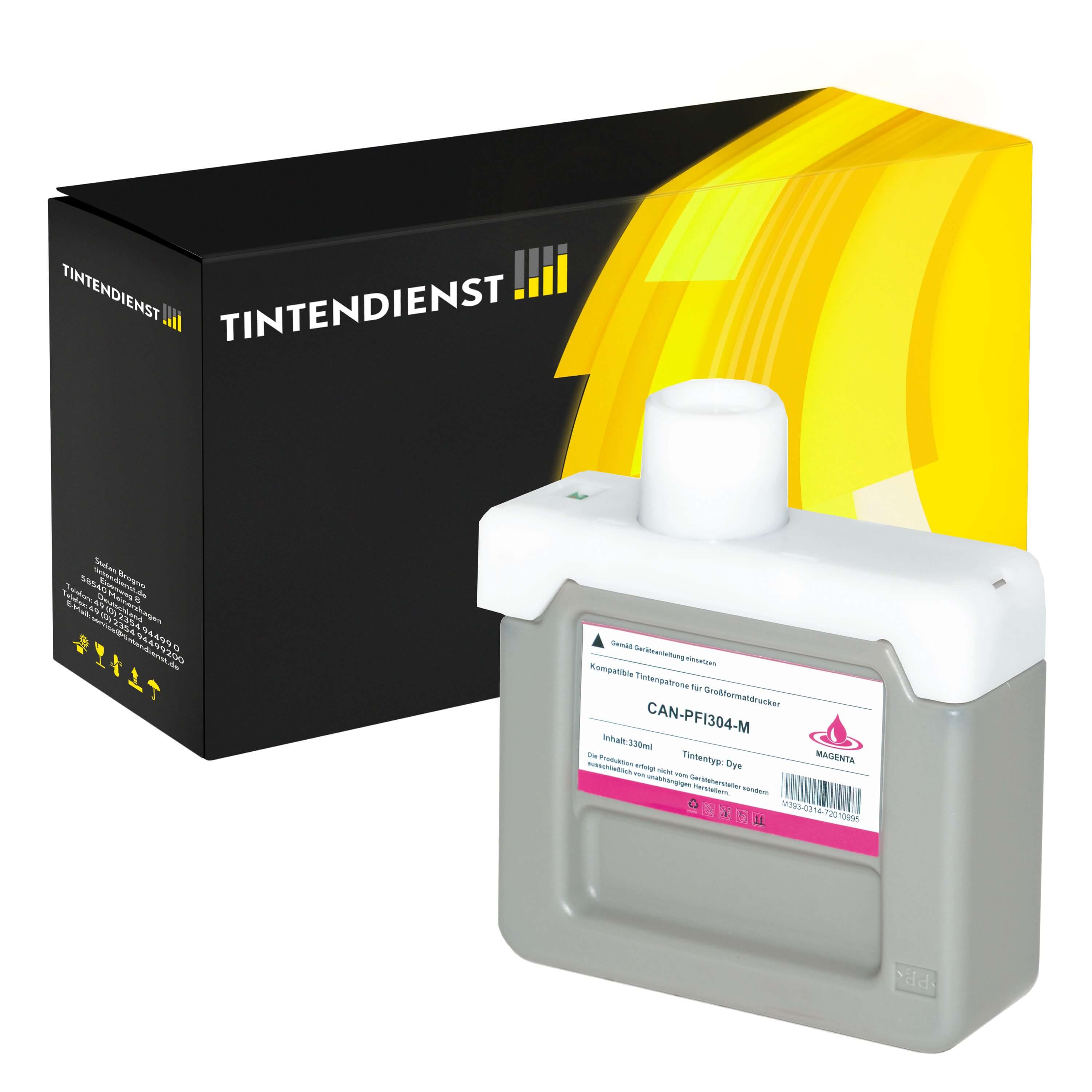 Druckerpatrone kompatibel für Canon PFI-304M / 3851B005 Magenta