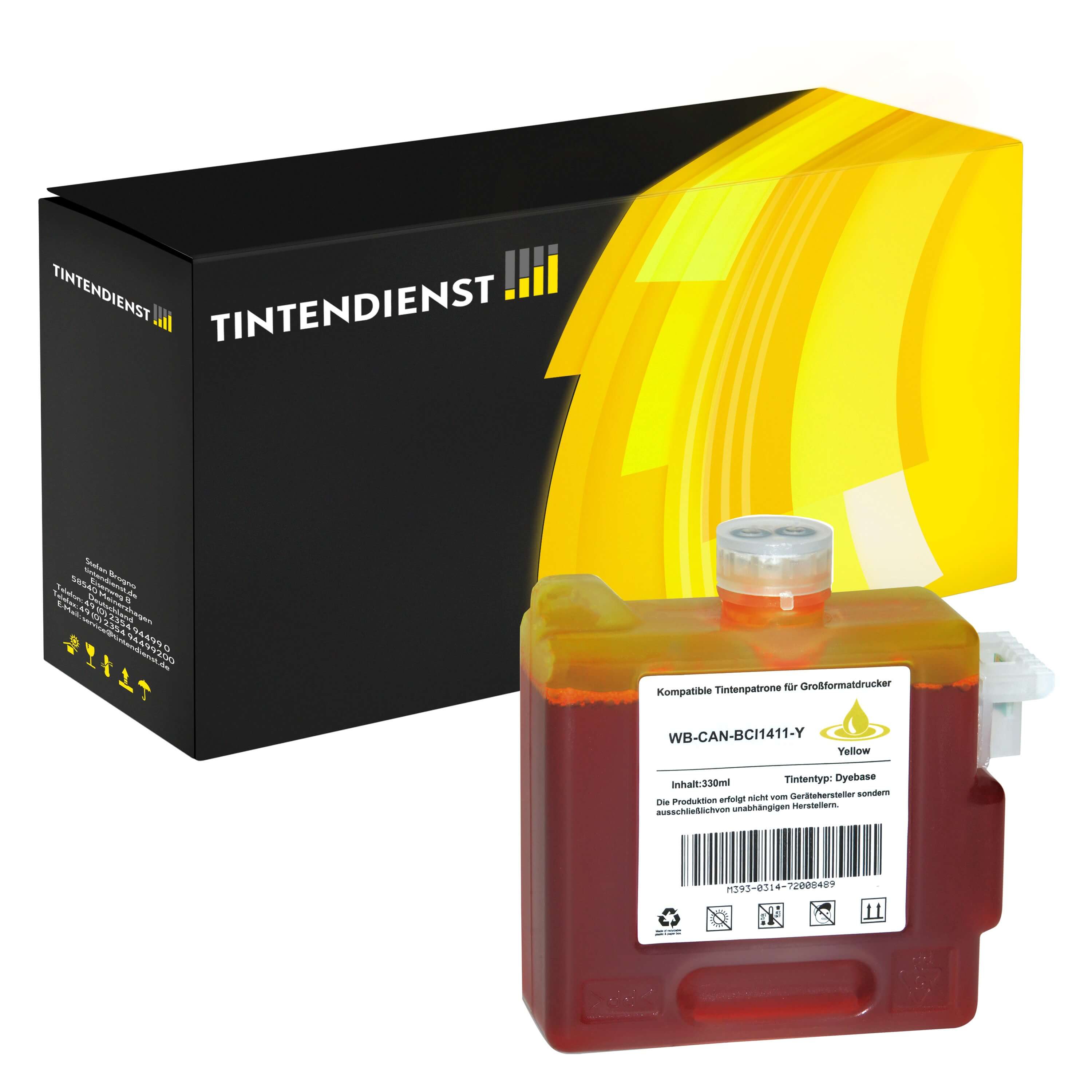 Druckerpatrone kompatibel für Canon W 8200 (7577A001 / BCI-1411Y) Gelb