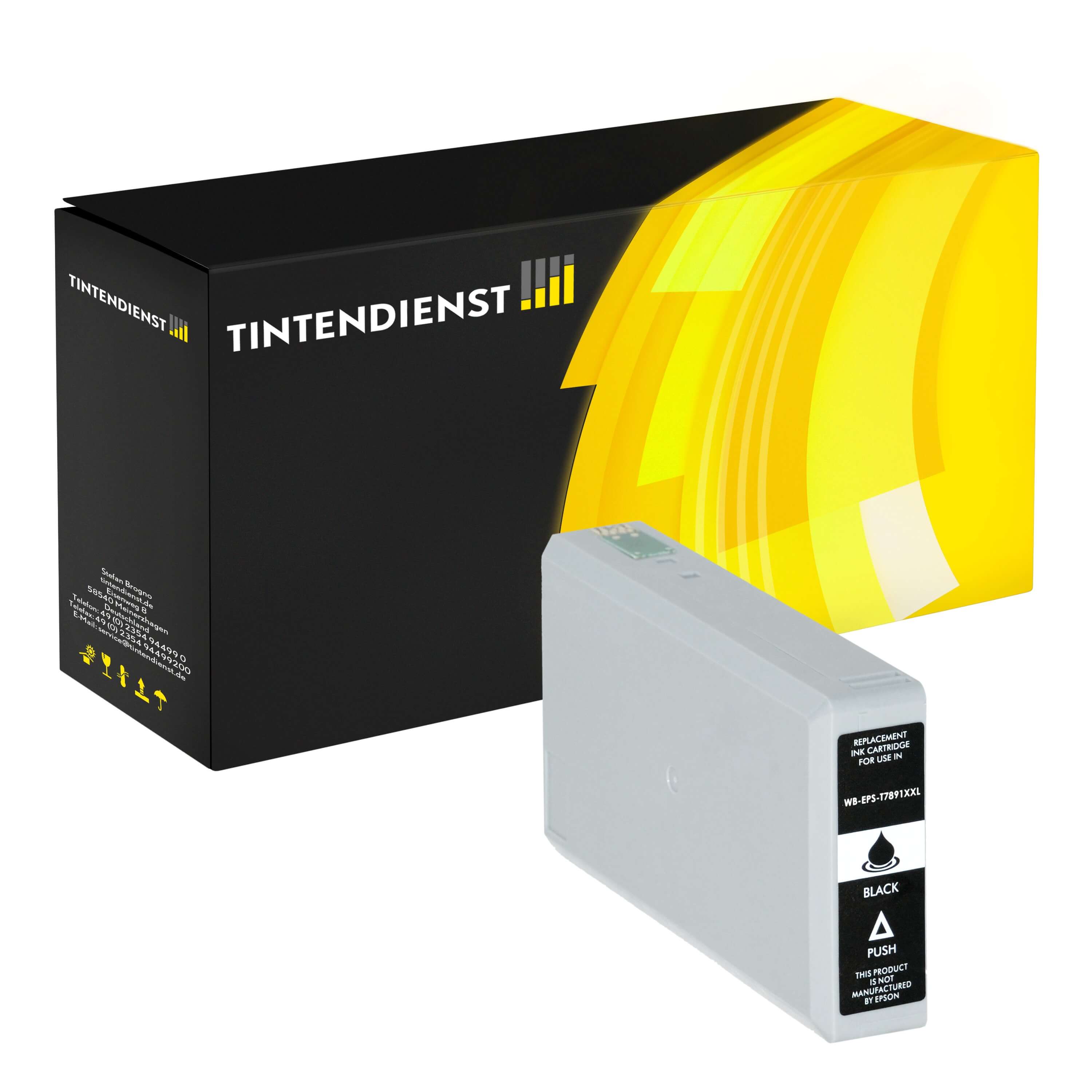 Druckerpatrone kompatibel für Epson Workforce Pro WF-5190 DW (C13T789140 / T7891) Schwarz