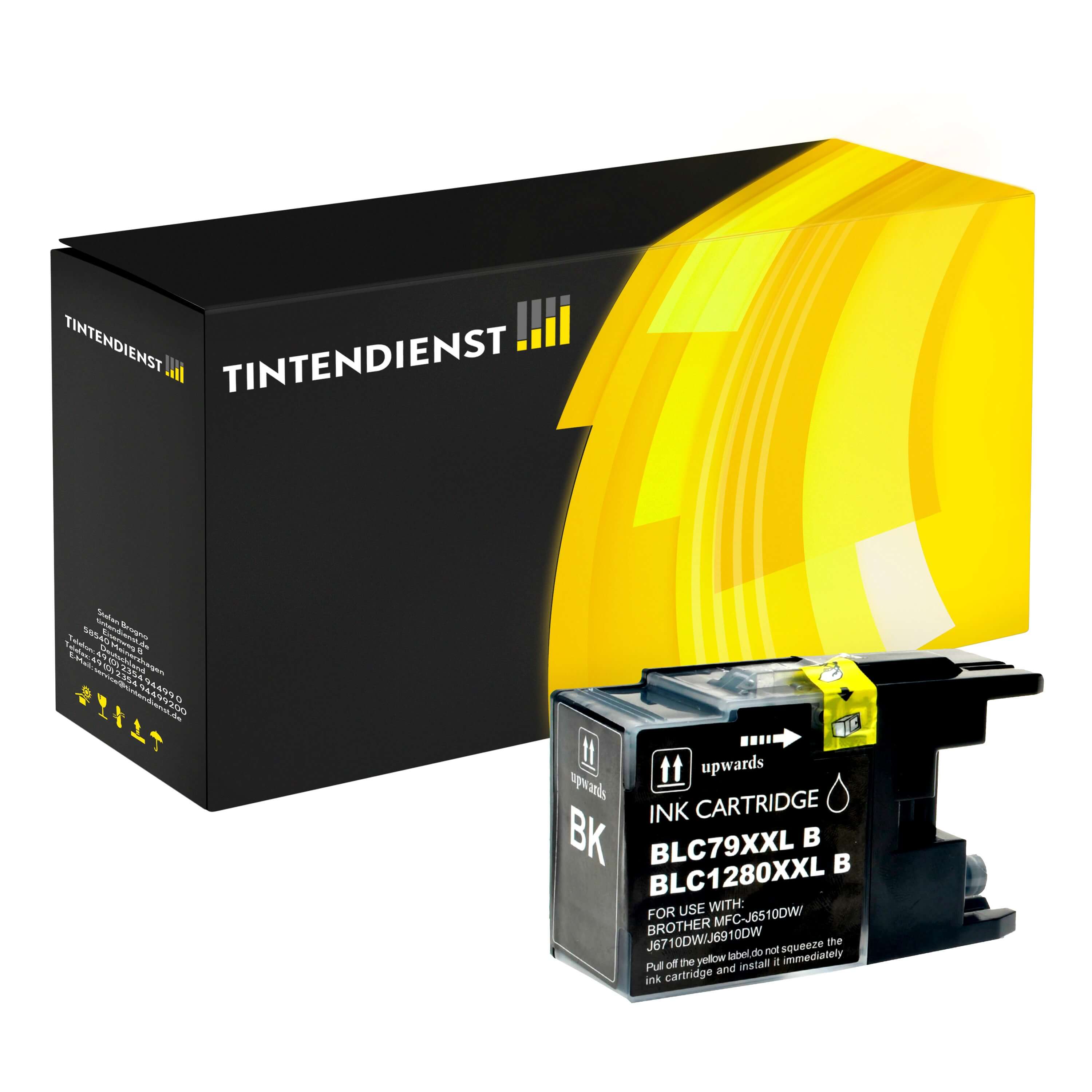 Druckerpatrone kompatibel für Brother MFC-J 6910 DW (LC-1280XLBK) Schwarz XL