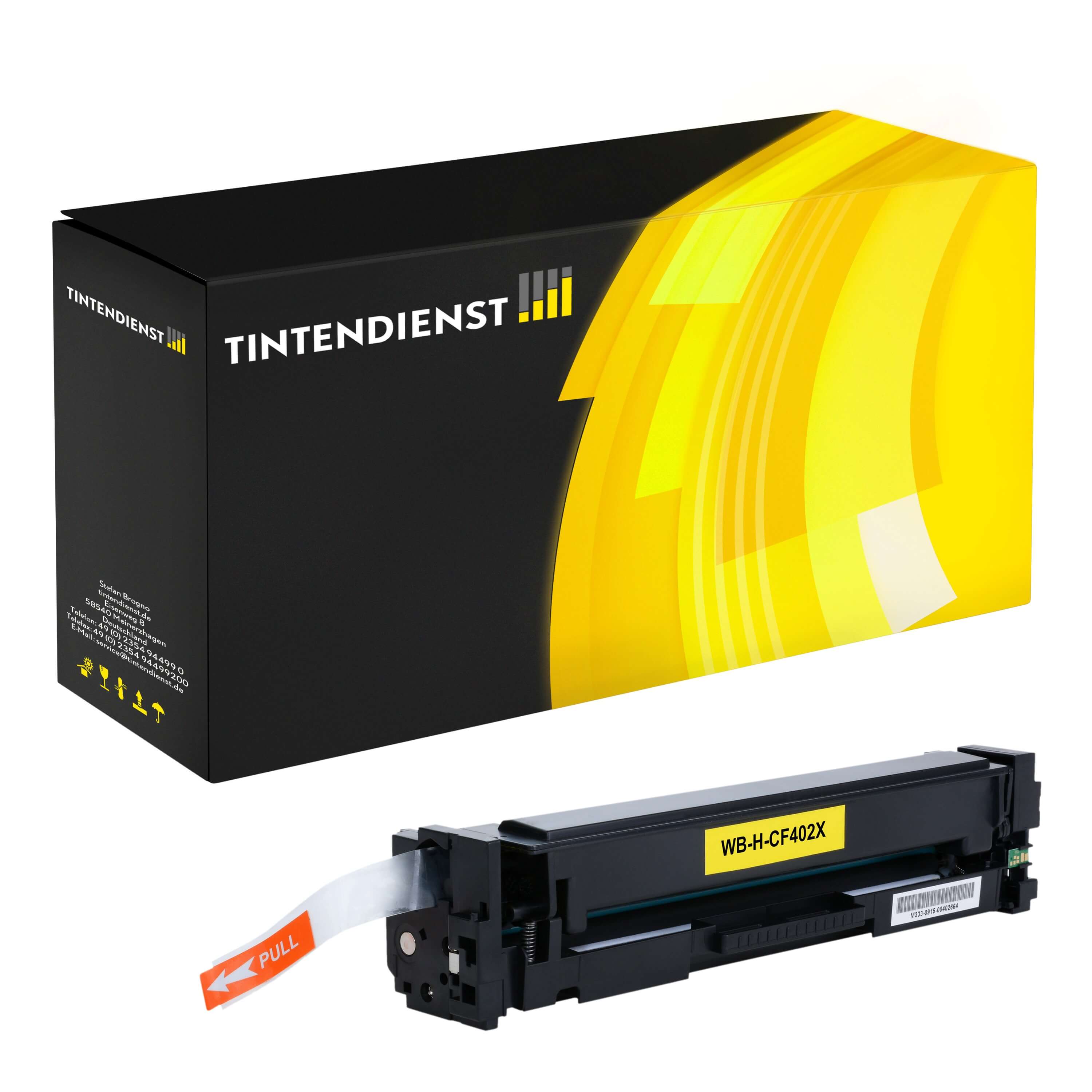 Toner kompatibel für HP Color LaserJet Pro MFP M 277 dw (CF402X / 201X) Gelb