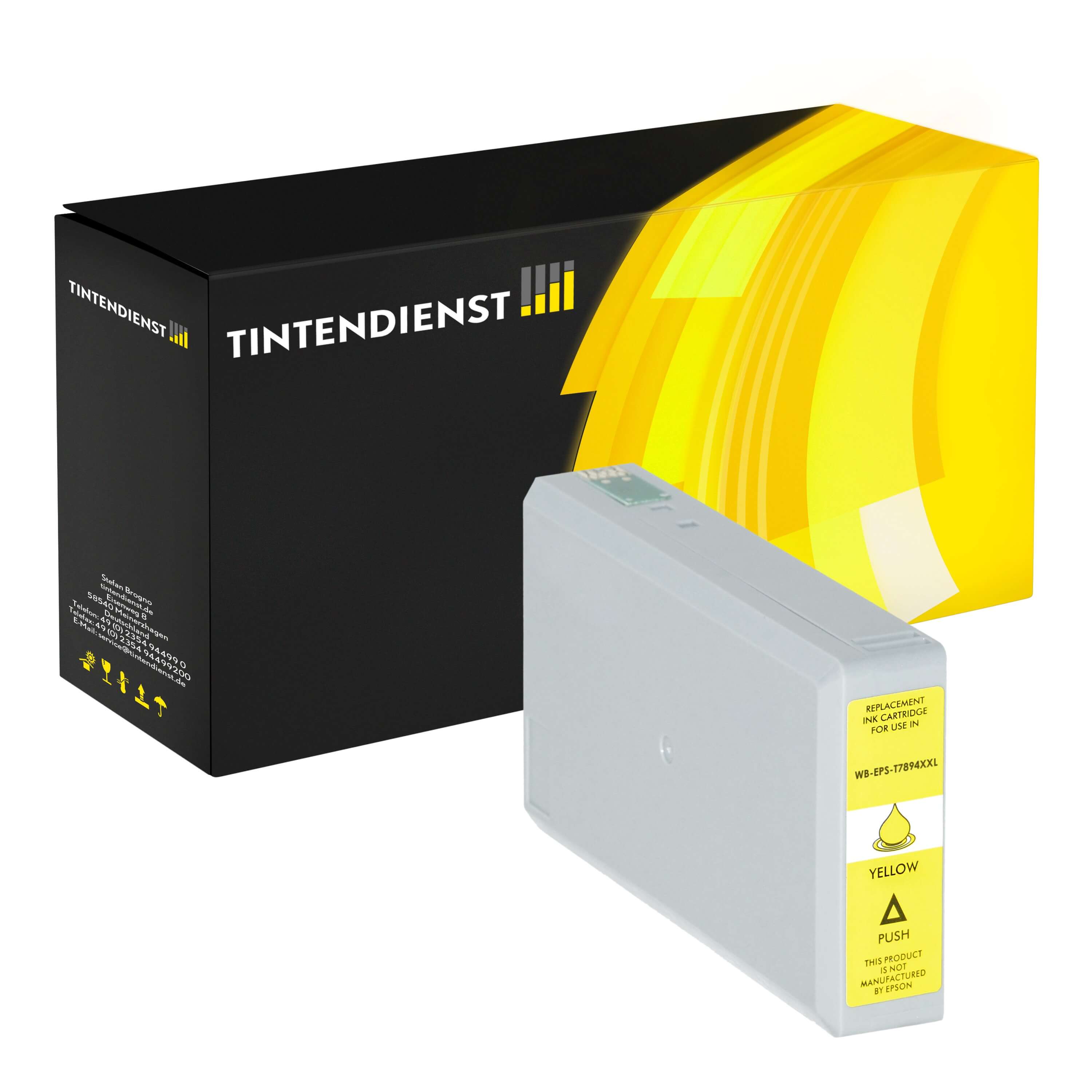 Druckerpatrone kompatibel für Epson T7894 / C13T789440 Gelb
