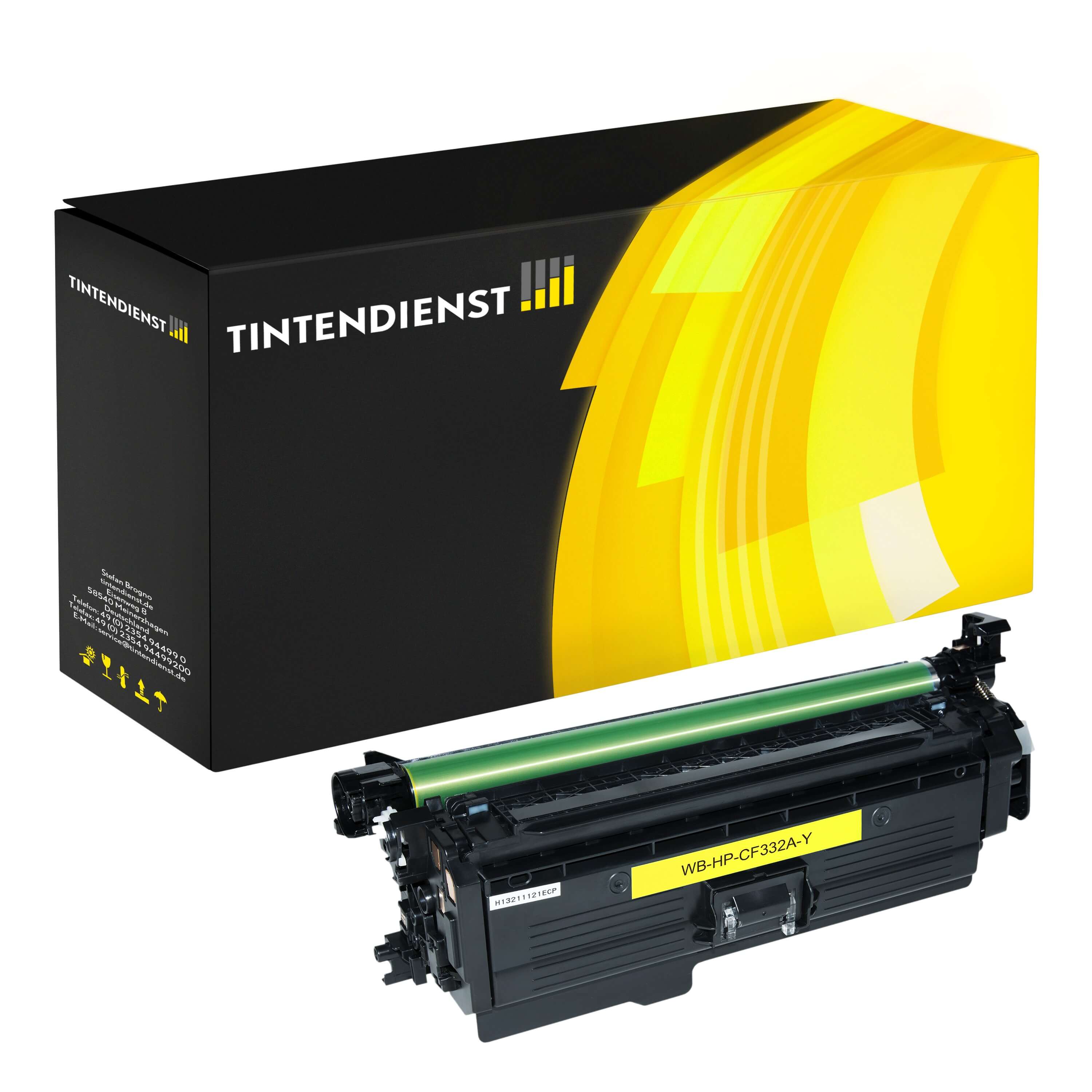 Toner kompatibel für HP Color LaserJet Enterprise M 651 dn (CF332A / 654A) Gelb