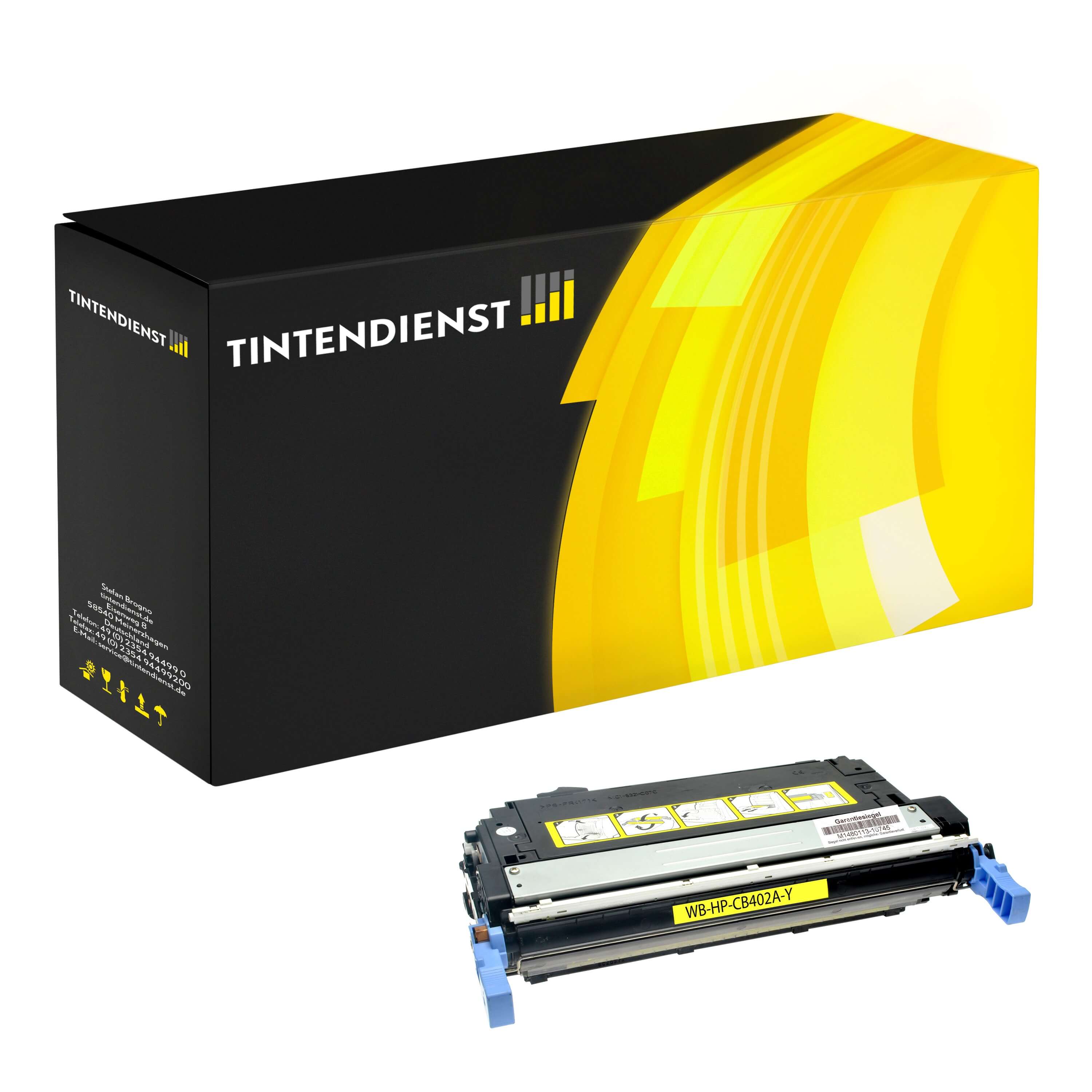 Toner kompatibel für HP 642A / CB402A Gelb