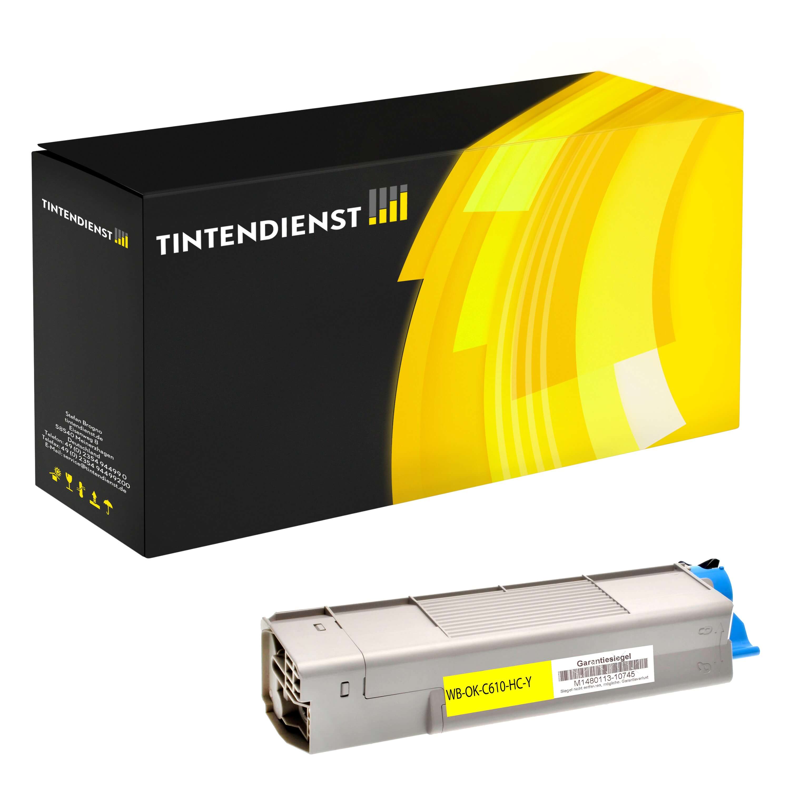 Toner kompatibel für OKI C 610 CDN (44315305) Gelb