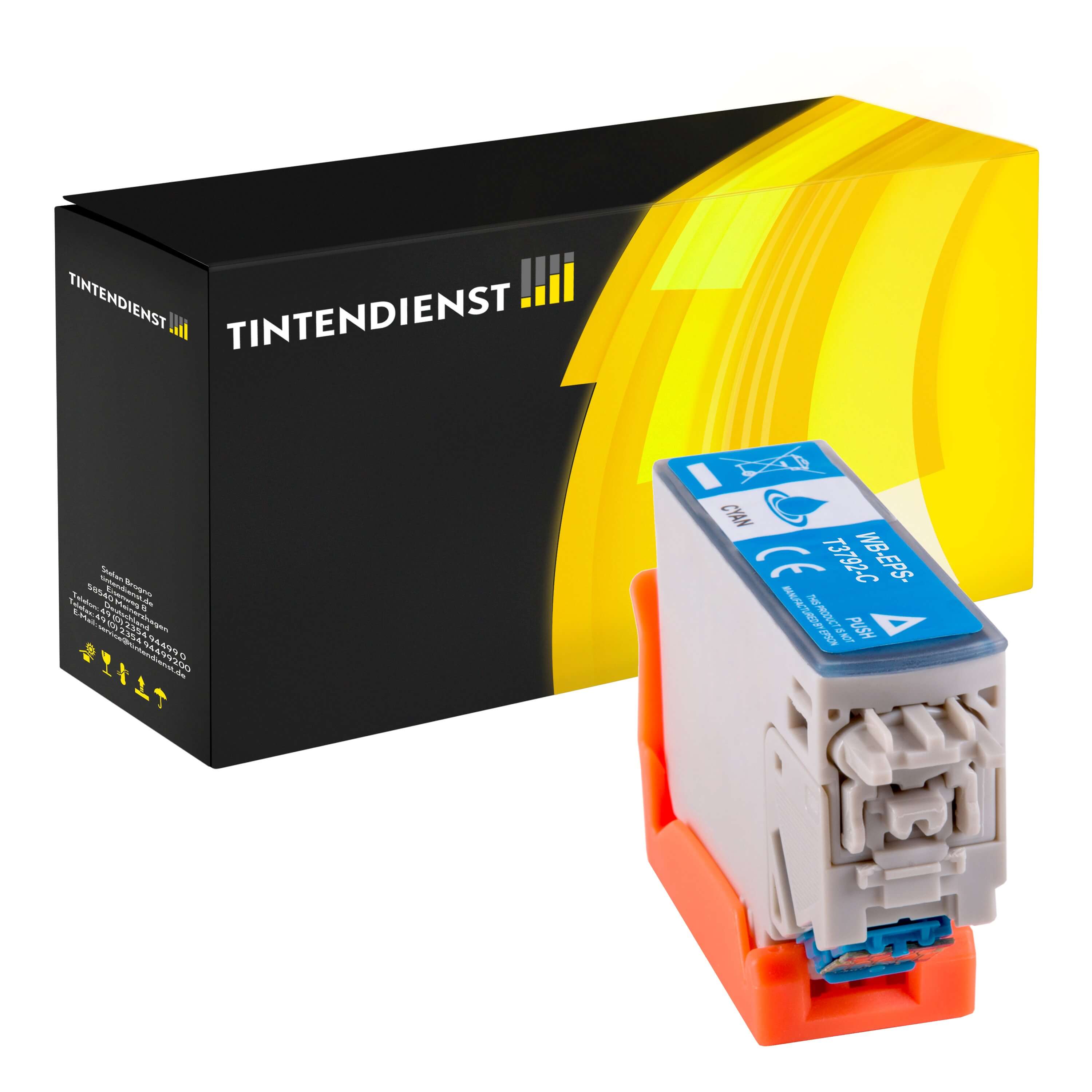 Druckerpatrone kompatibel für Epson 378XL / C13T37924010 Cyan