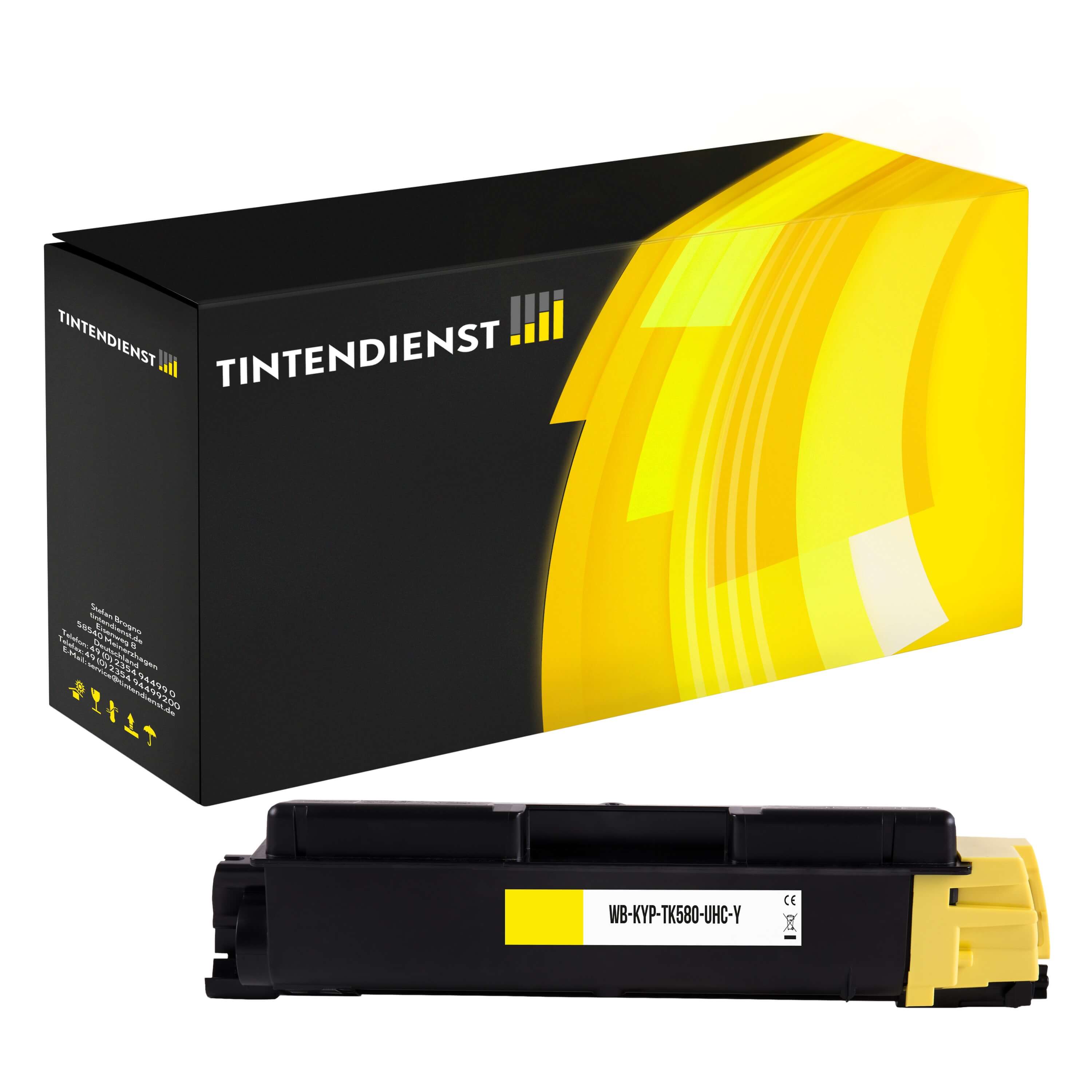 Toner kompatibel für Kyocera FS-C 5150 DN (1T02KTANL0 / TK-580Y) Gelb XL