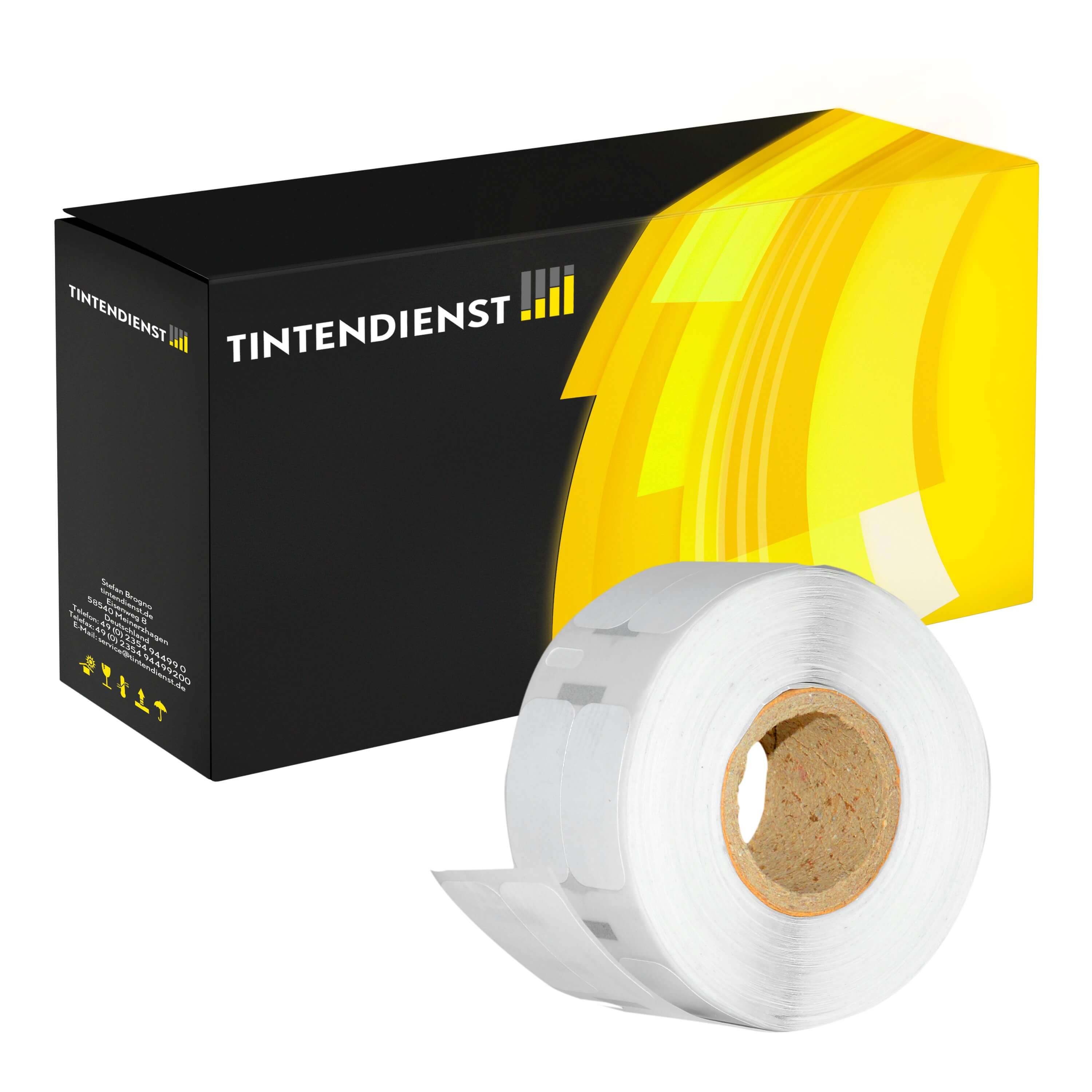 Mehrzwecketiketten kompatibel für Dymo 11353 / S0722530 Weiss 25mm/13mm (1000 Stück)