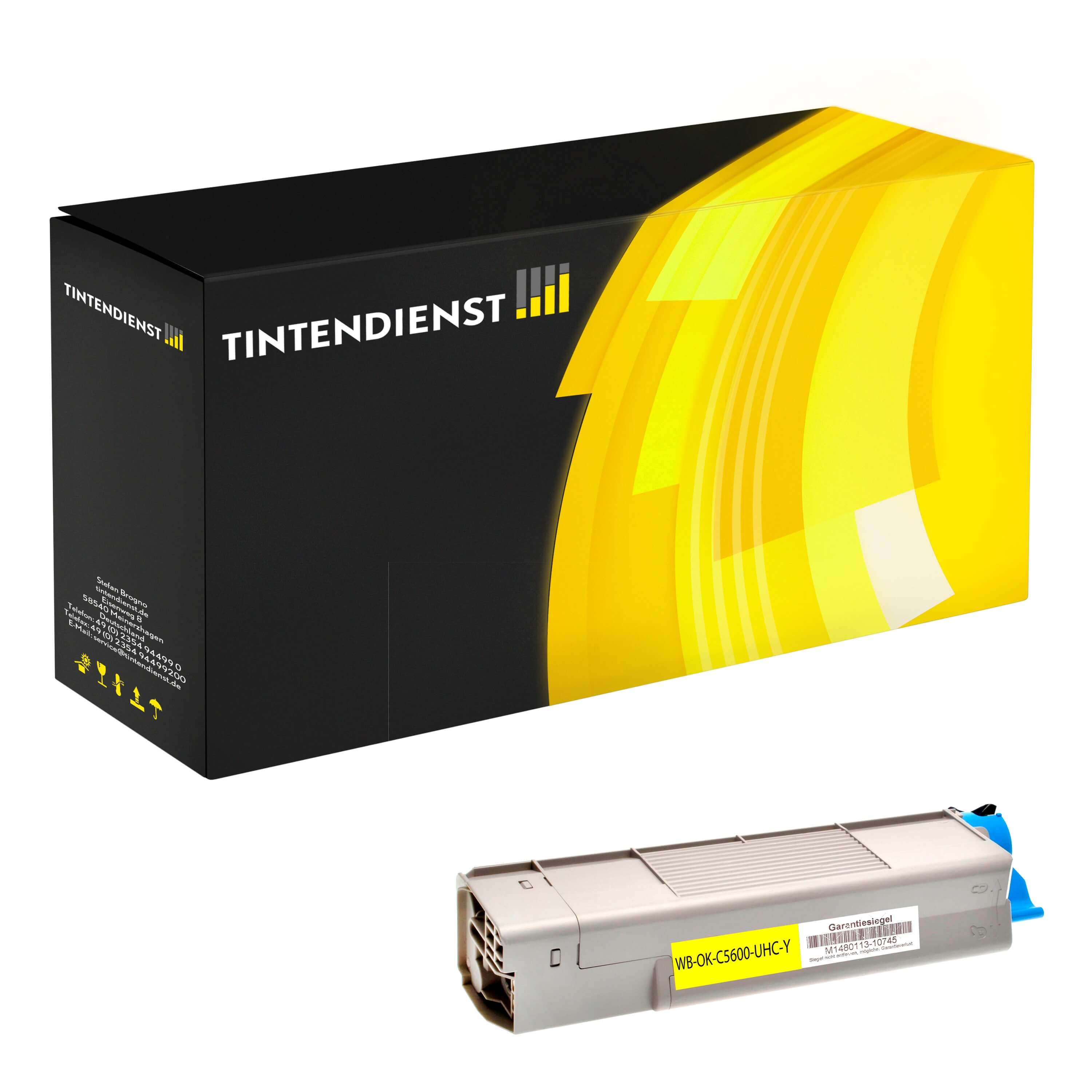 Toner kompatibel für OKI C 5700 DN (43381905) Gelb XL