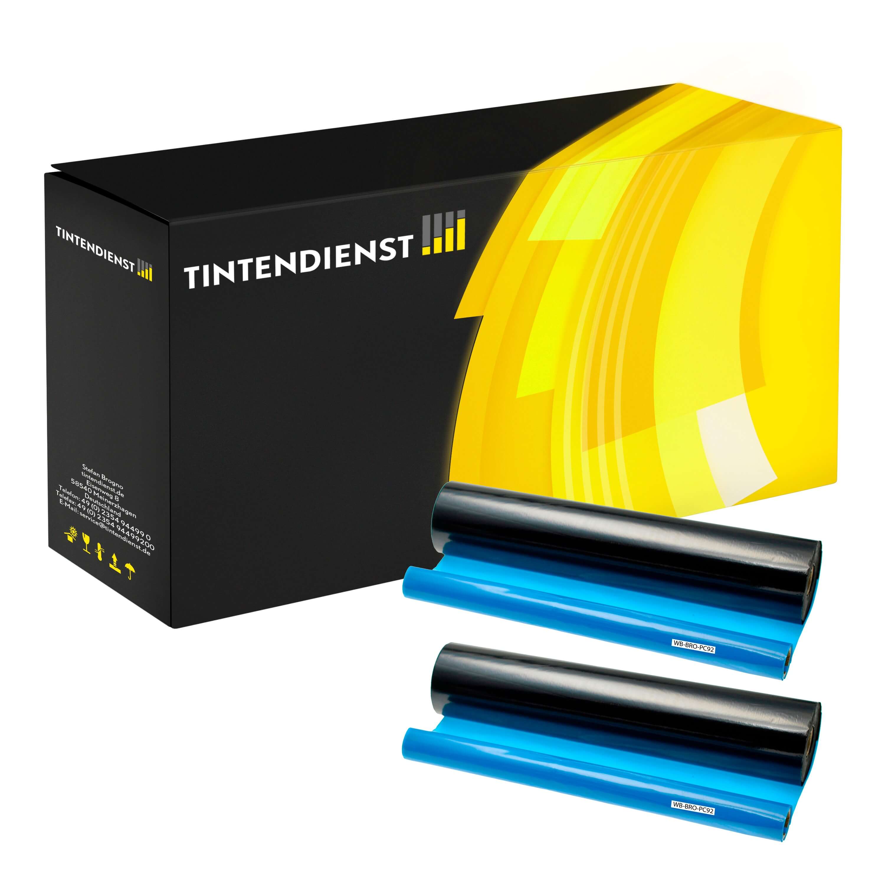 Thermorolle kompatibel für Brother PPF 980 M (PC-92RF) Schwarz