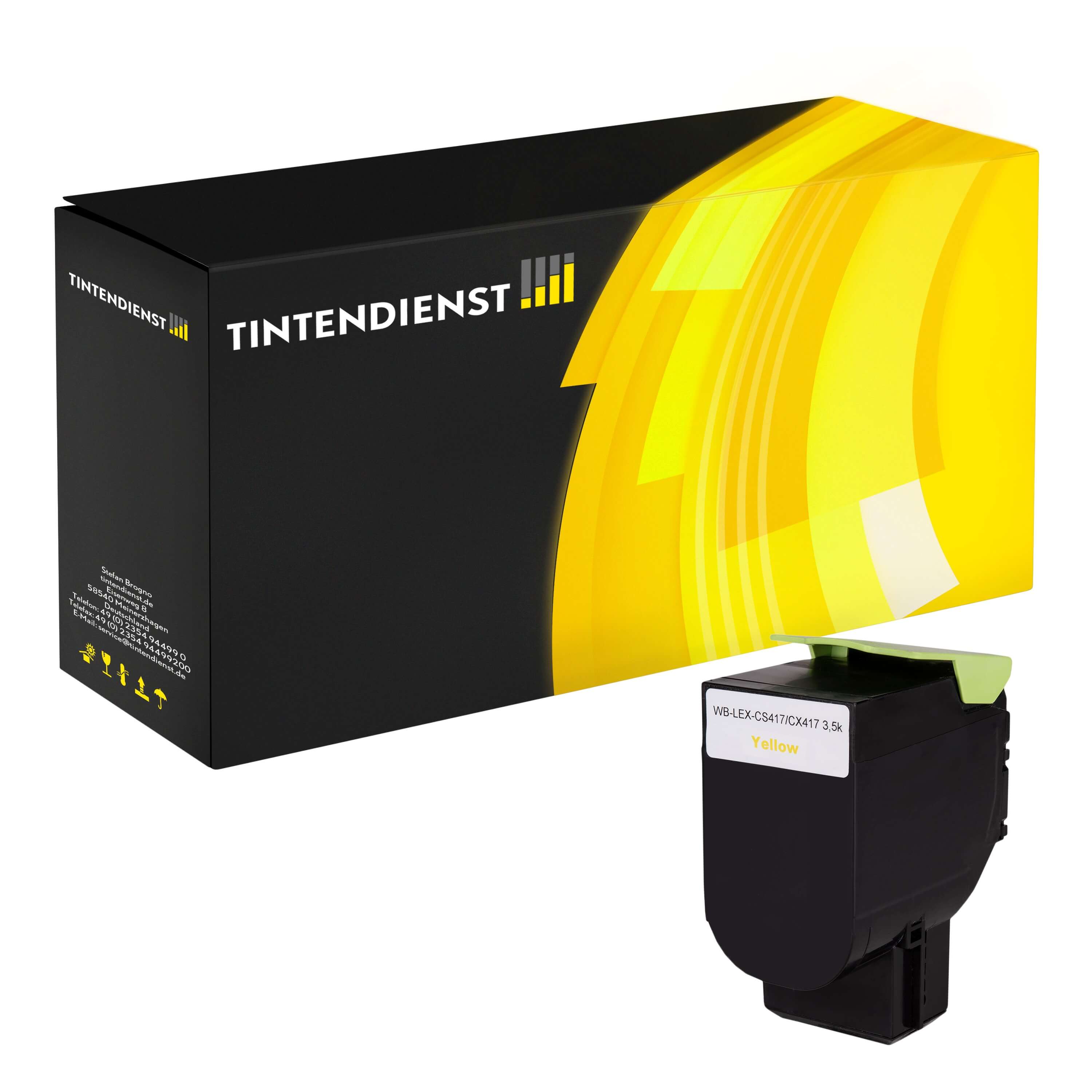 Toner kompatibel für Lexmark CX 517 de (71B0H40) Gelb