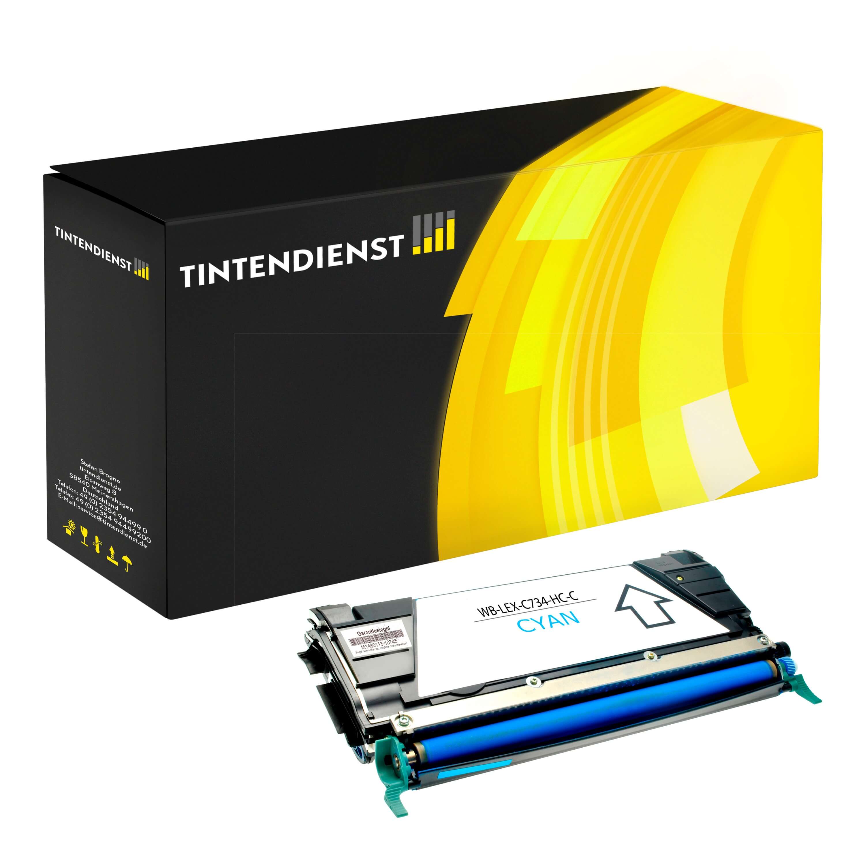Toner kompatibel für Lexmark C 734 N (C734A2CG) Cyan