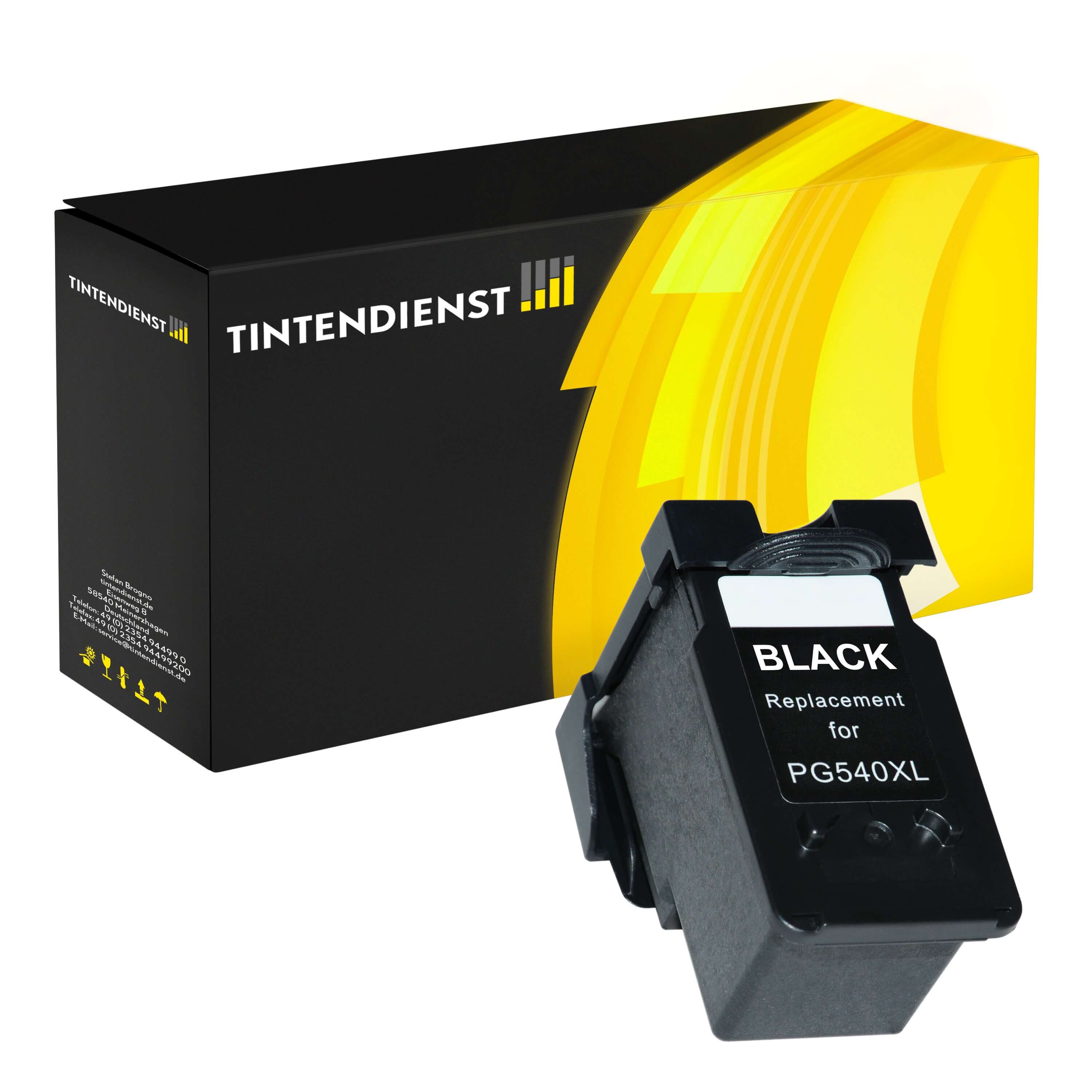 Druckerpatrone kompatibel für Canon Pixma MG 3650 S white (5222B005 / PG-540XL) Schwarz