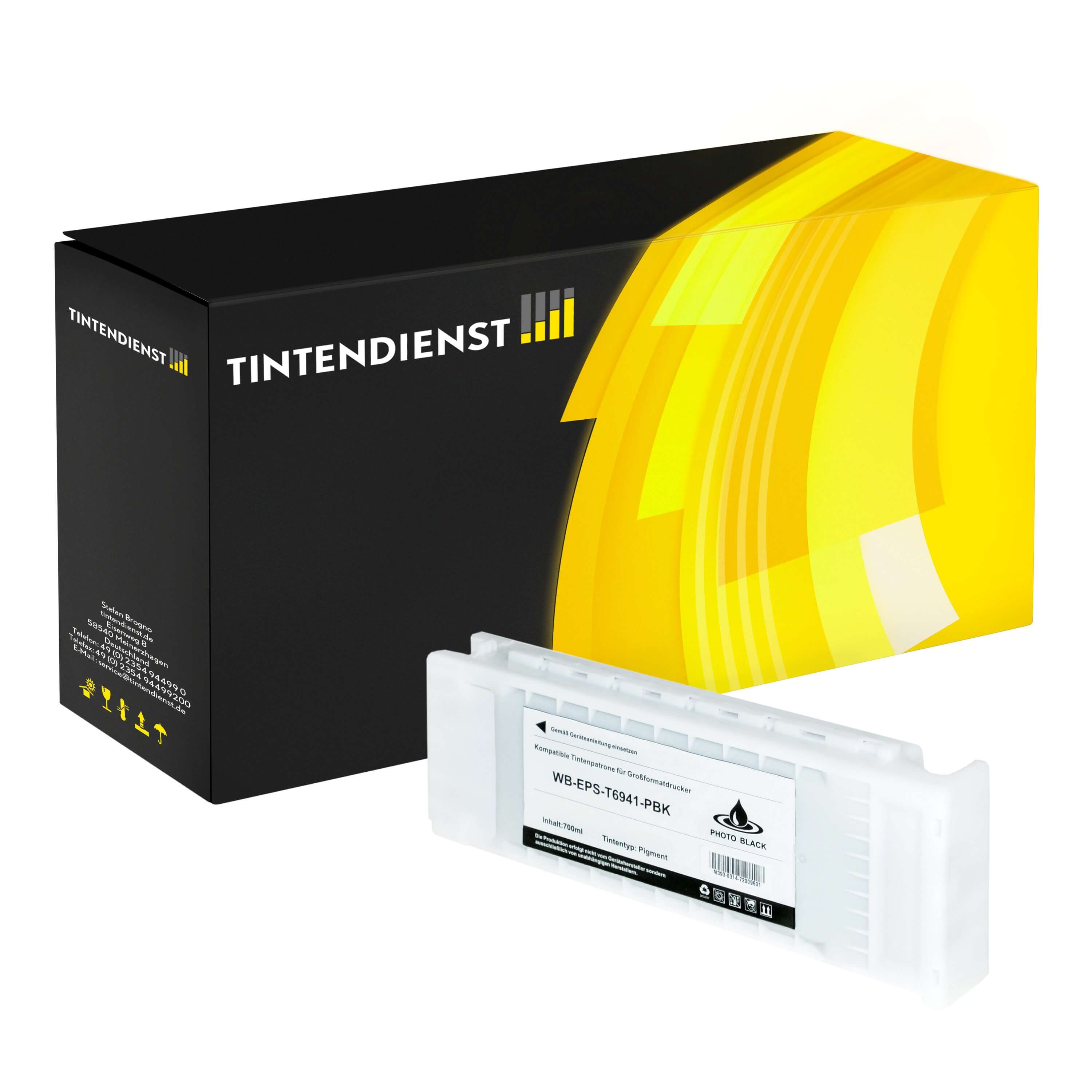 Druckerpatrone kompatibel für Epson SureColor SC-T 3000 (C13T694100 / T6941) Photo Schwarz