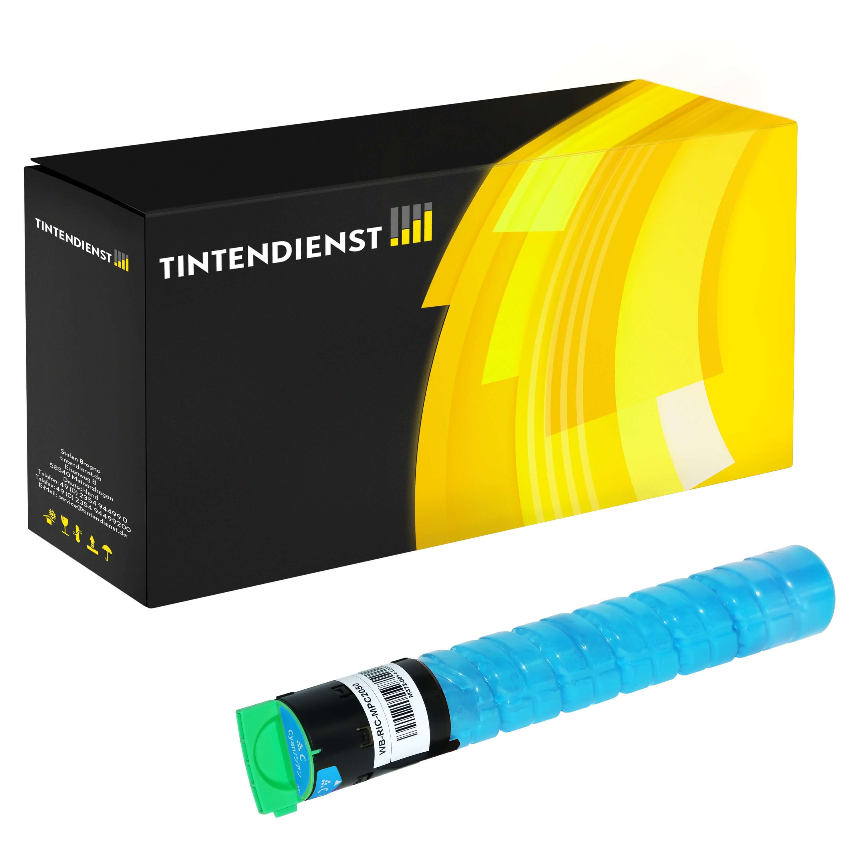 Toner kompatibel für Ricoh Aficio MP C 2051 (842064 / TYPEMPC2551HE) Cyan
