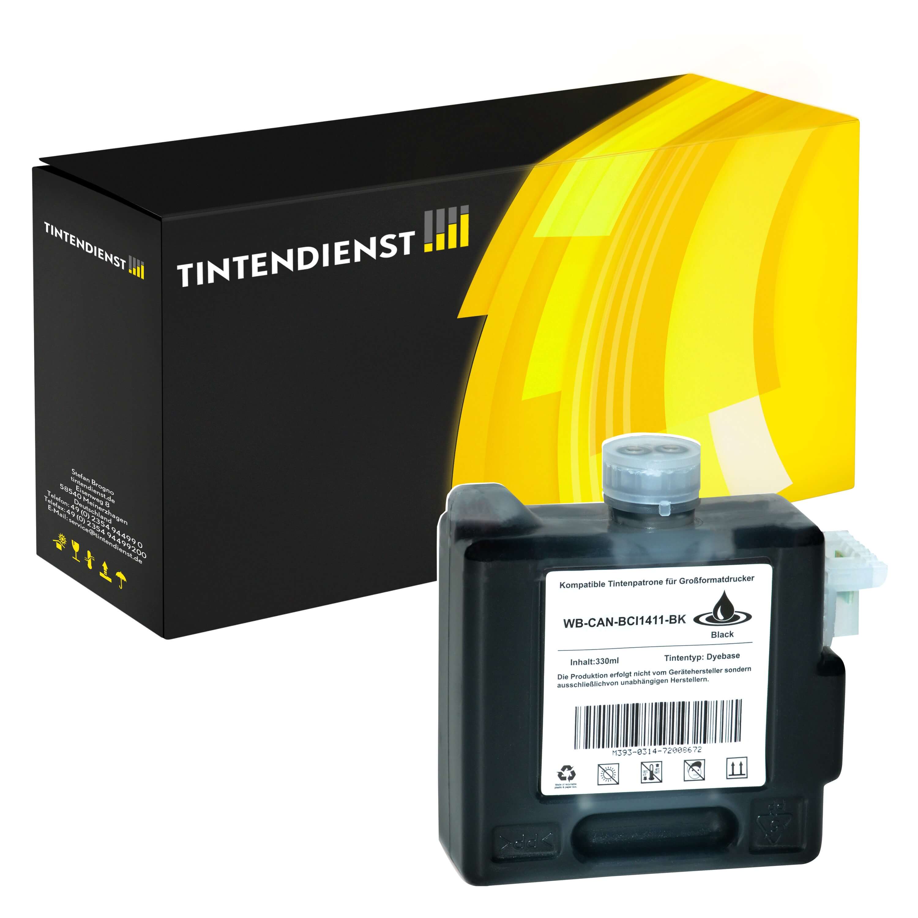 Druckerpatrone kompatibel für Canon W 8200 (7574A001 / BCI-1411BK) Schwarz