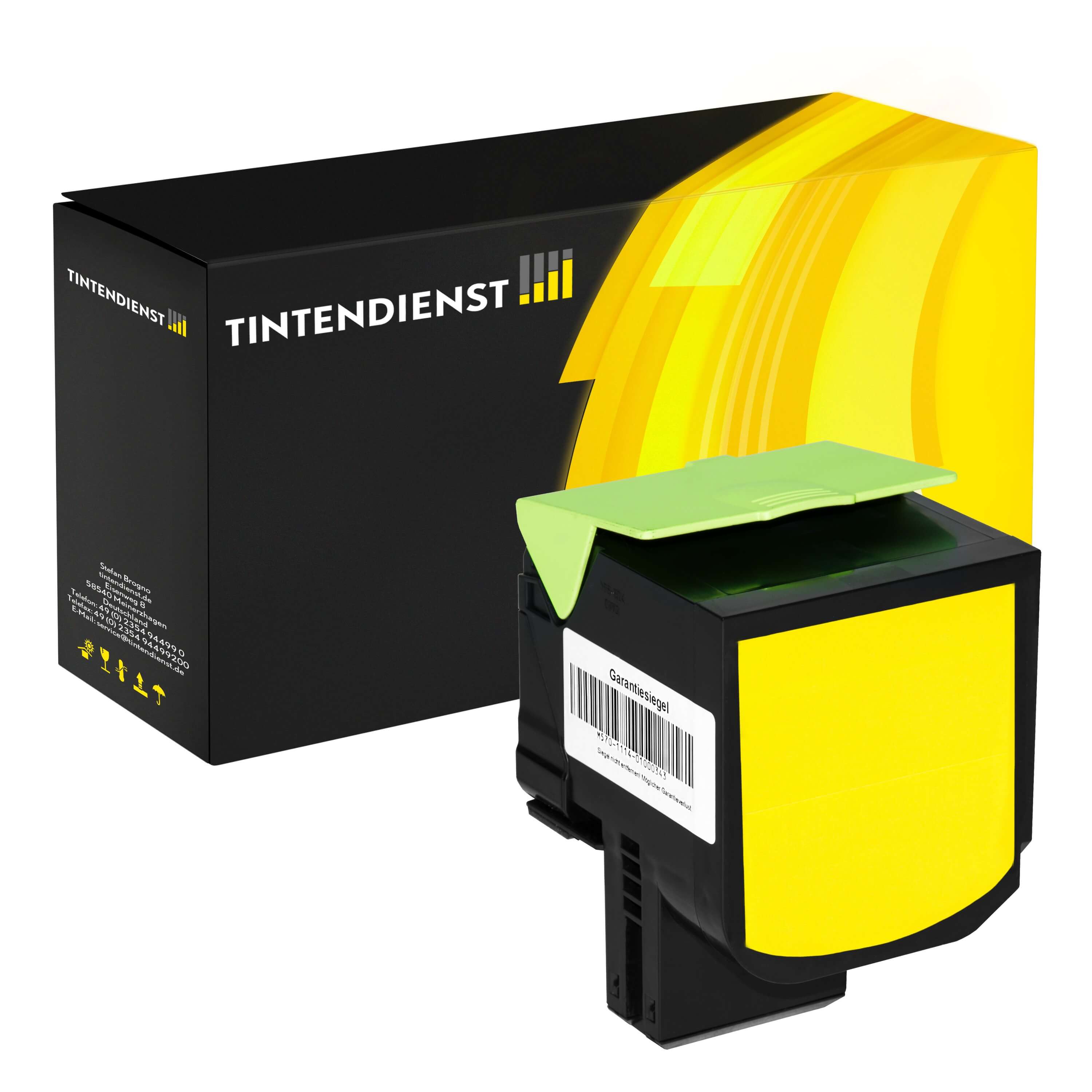 Toner kompatibel für Lexmark CS 510 dte (70C0X40 / 700X4) Gelb