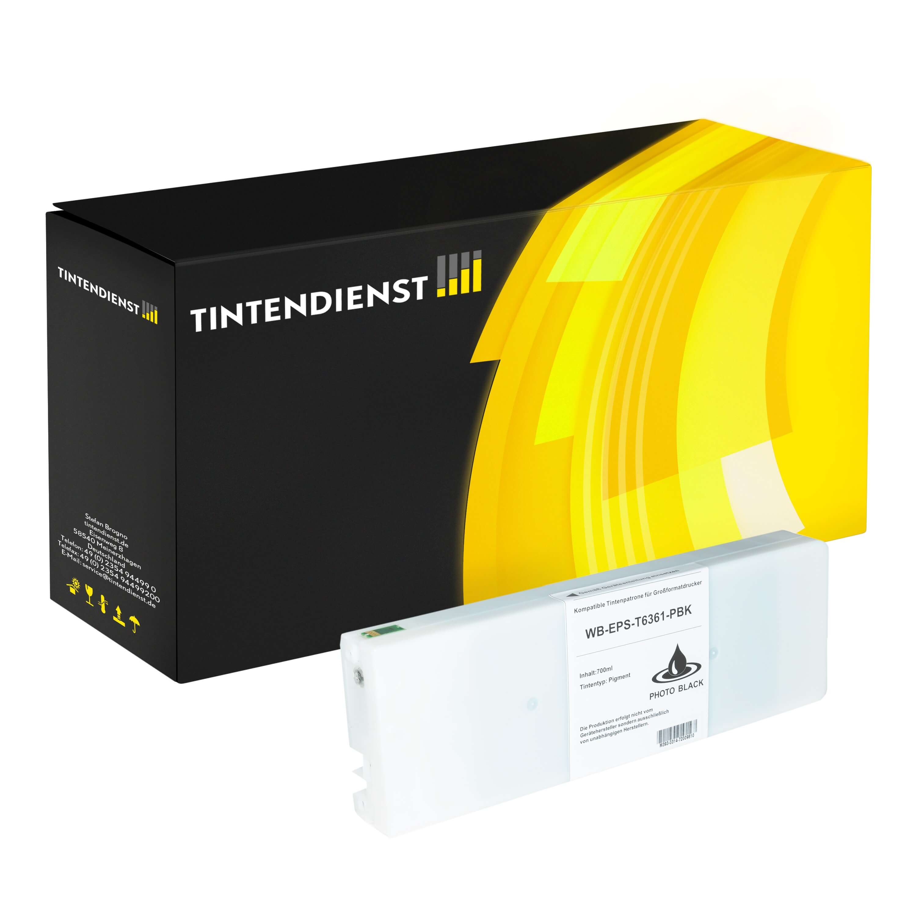 Druckerpatrone kompatibel für Epson Stylus Pro WT 7900 Designer Edition (C13T636100 / T6361) Photo Schwarz