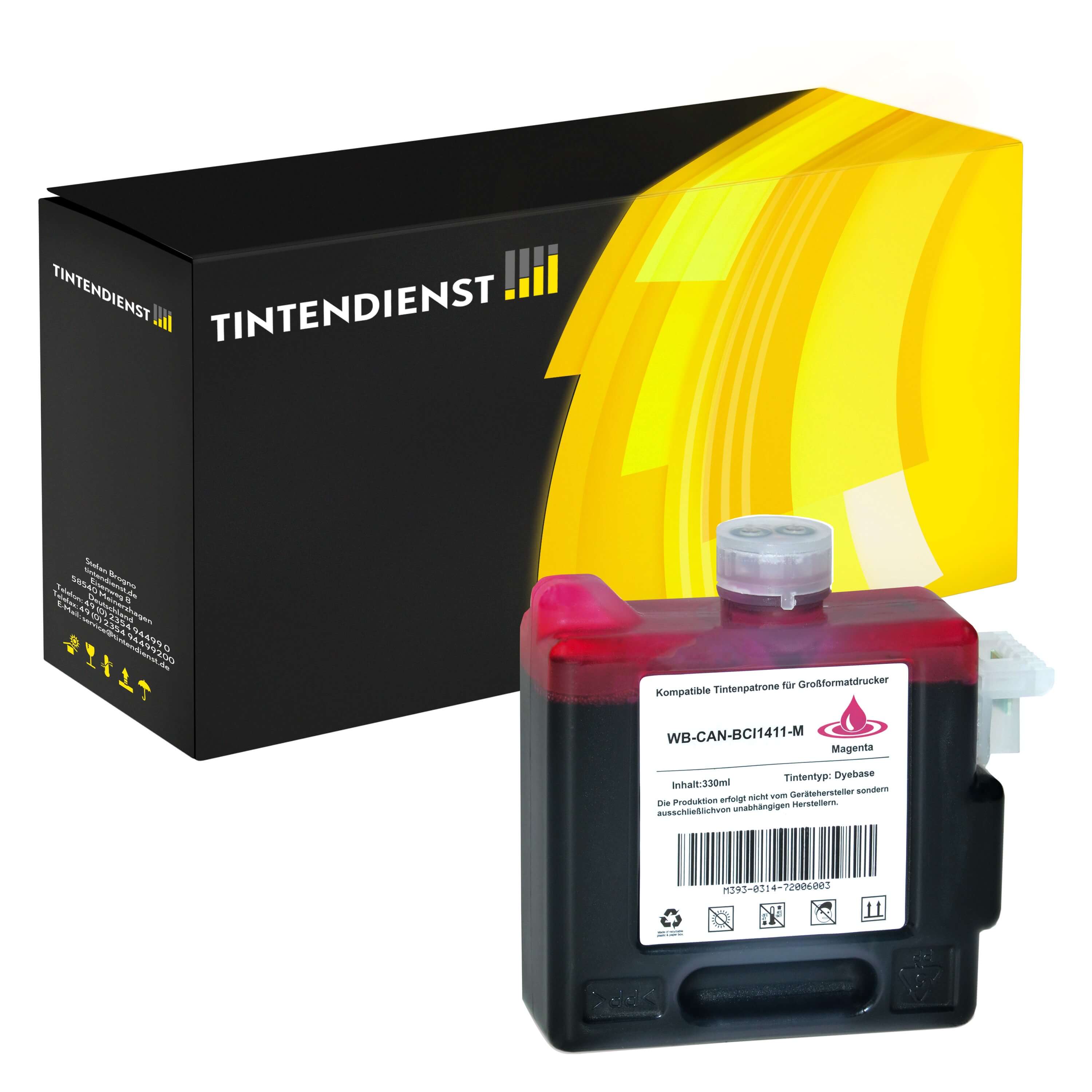 Druckerpatrone kompatibel für Canon W 8200 D (7576A001 / BCI-1411M) Magenta