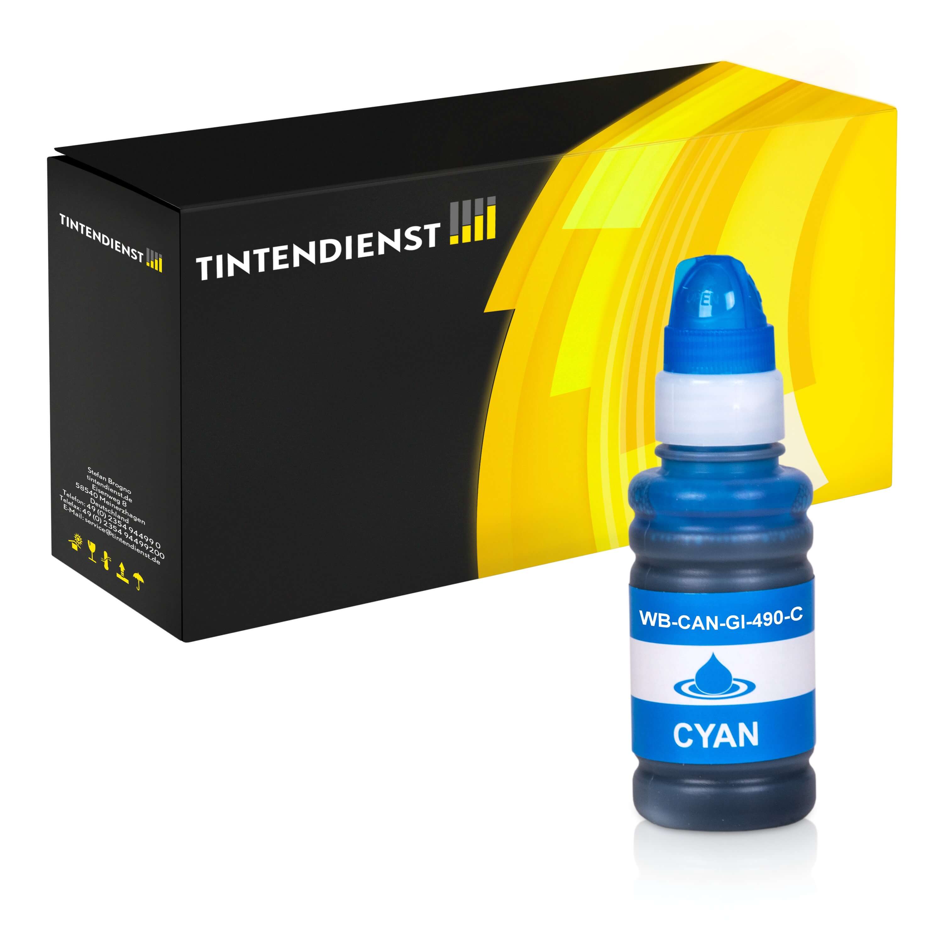 Tintentank kompatibel für Canon Pixma G 1501 (1604C001 / GI-590C) Cyan