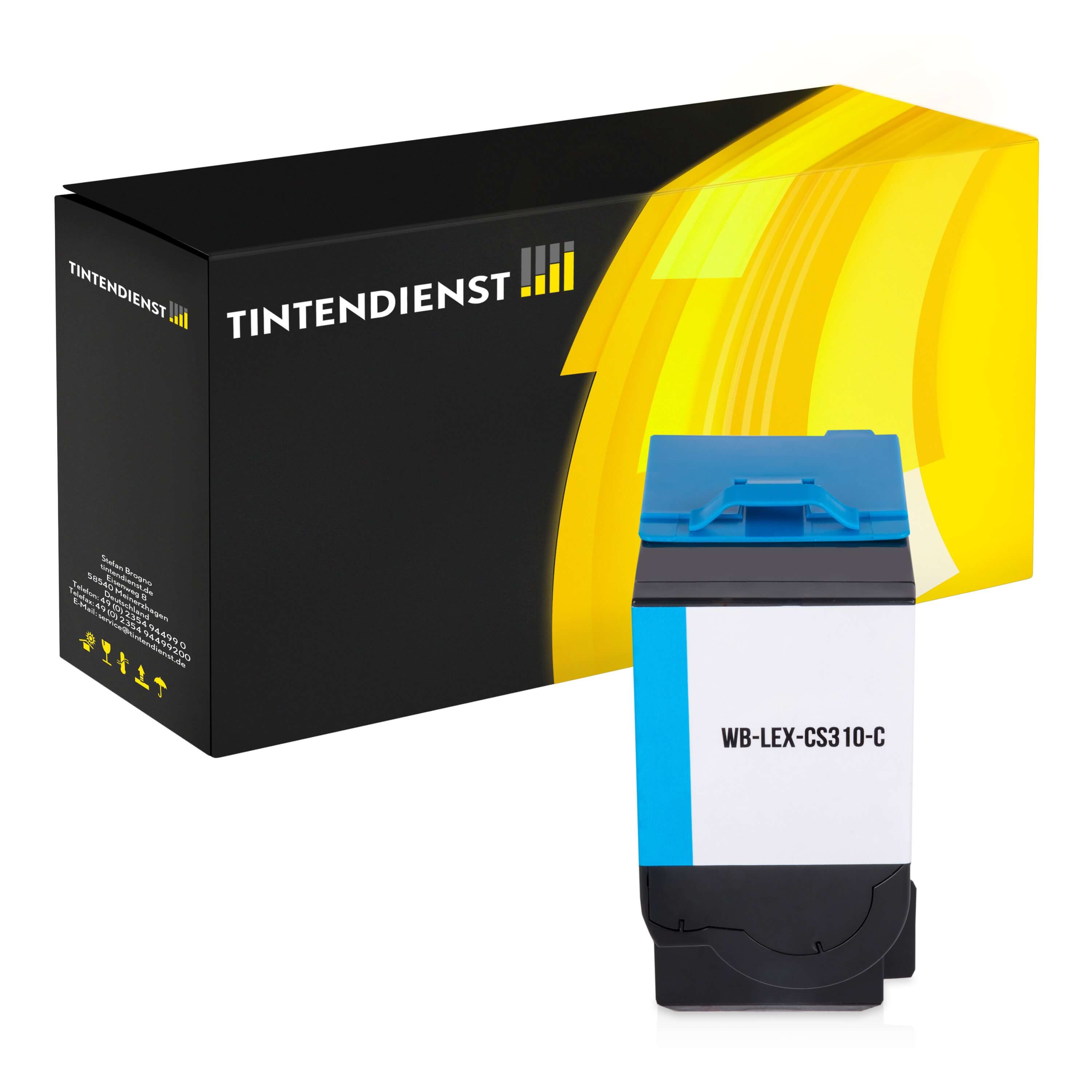 Toner kompatibel für Lexmark CS 310 n (70C20C0 / 702C) Cyan