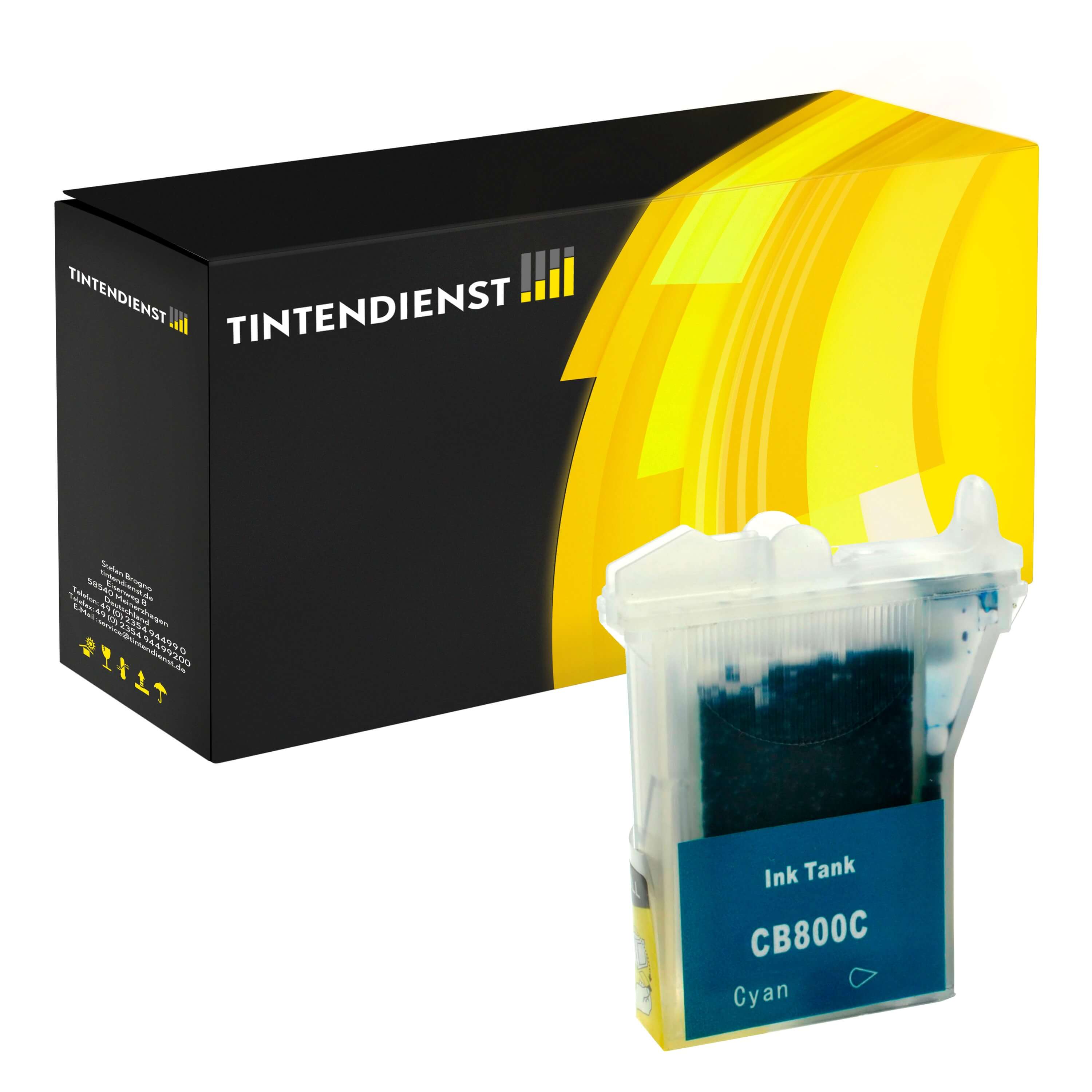 Druckerpatrone kompatibel für Brother Fax 1920 CN (LC-800C) Cyan