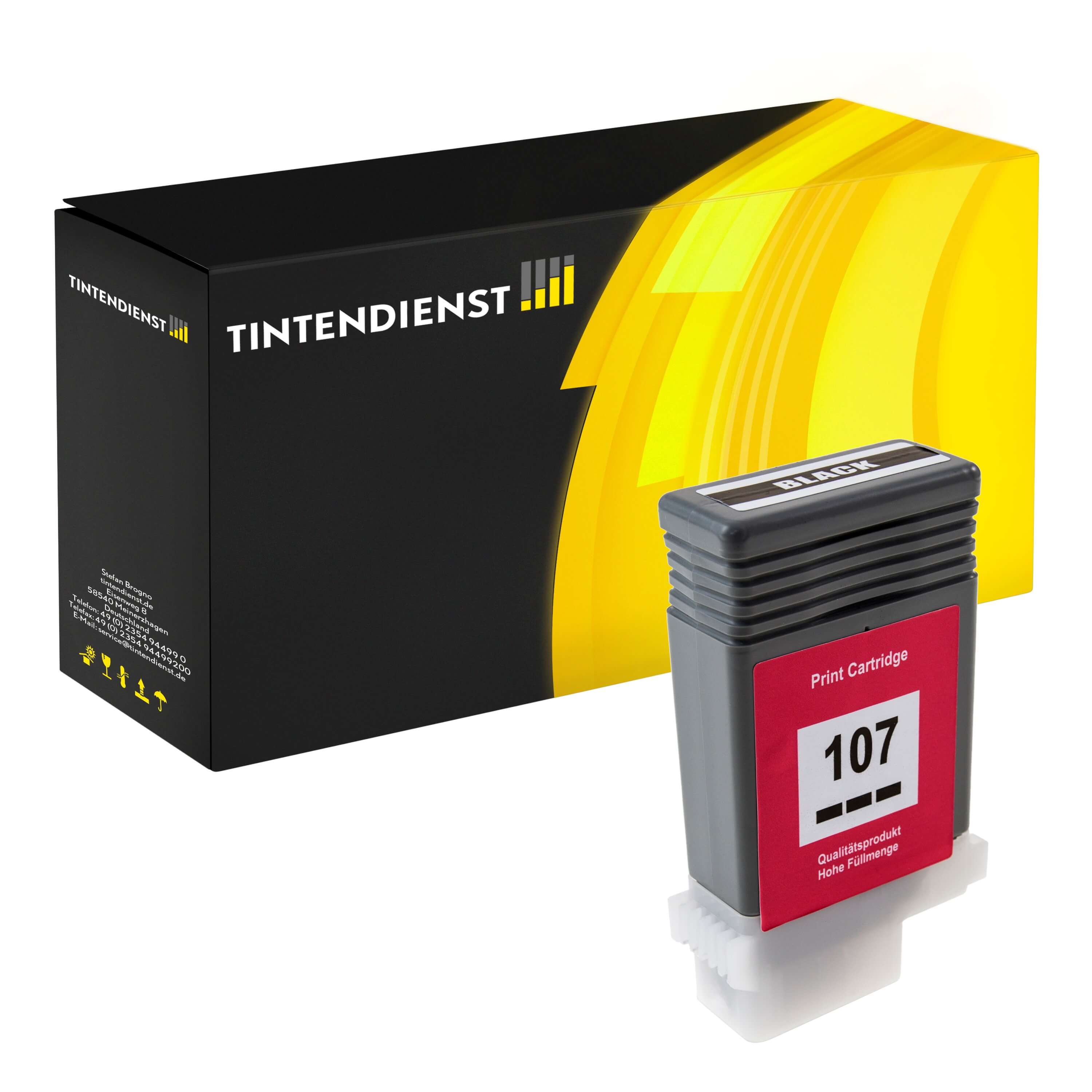 Druckerpatrone kompatibel für Canon imagePROGRAF IPF 785 M 40 (6705B001 / PFI-107BK) Schwarz