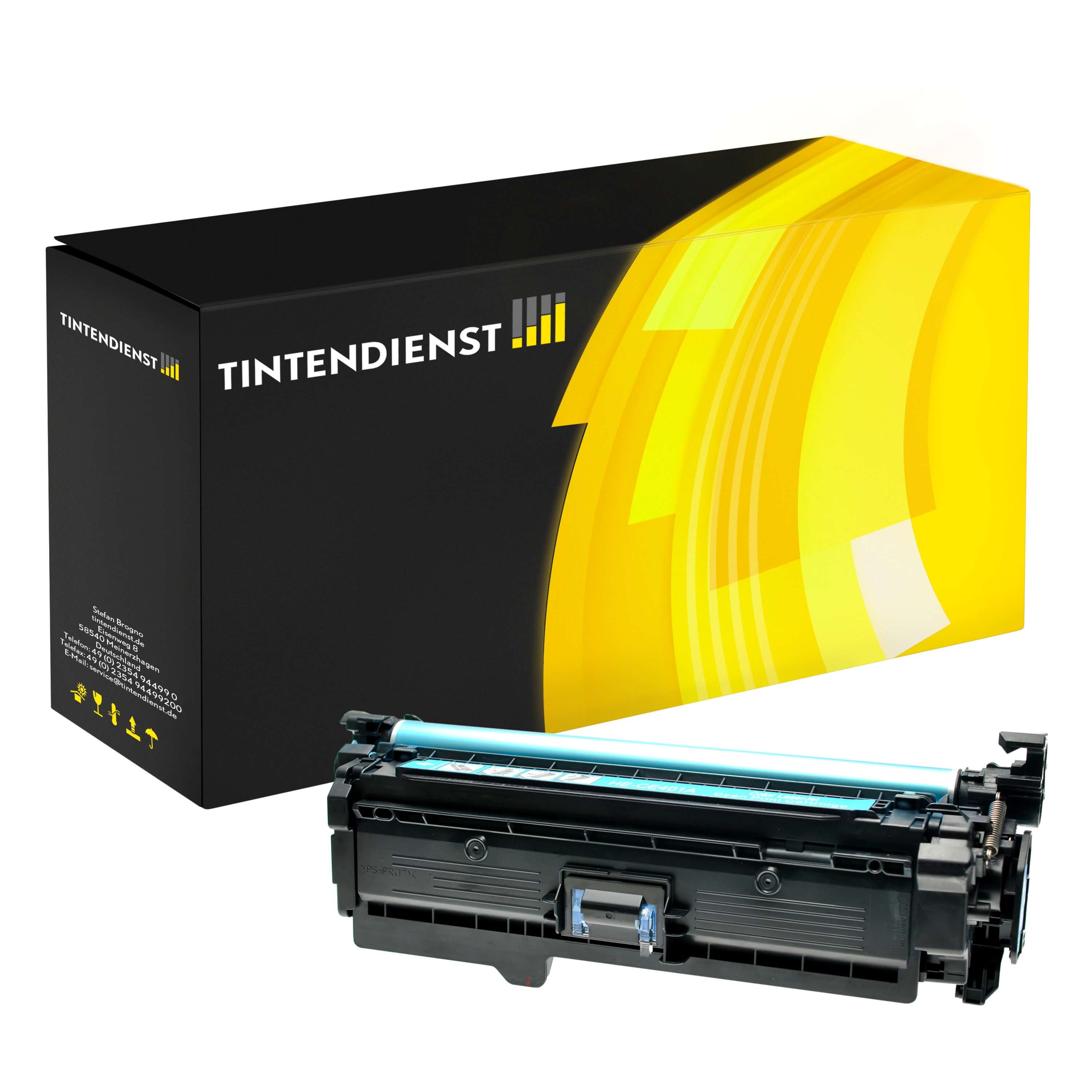 Toner kompatibel für HP LaserJet Enterprise 500 color M 575 dn (CE401A / 507A) Cyan