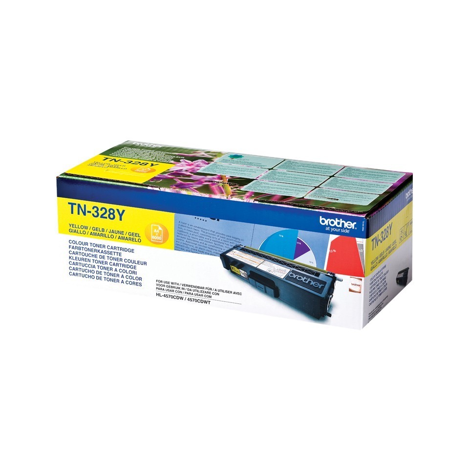 Original Toner Brother MFC-9970 CDW (TN-328Y) Gelb 2XL