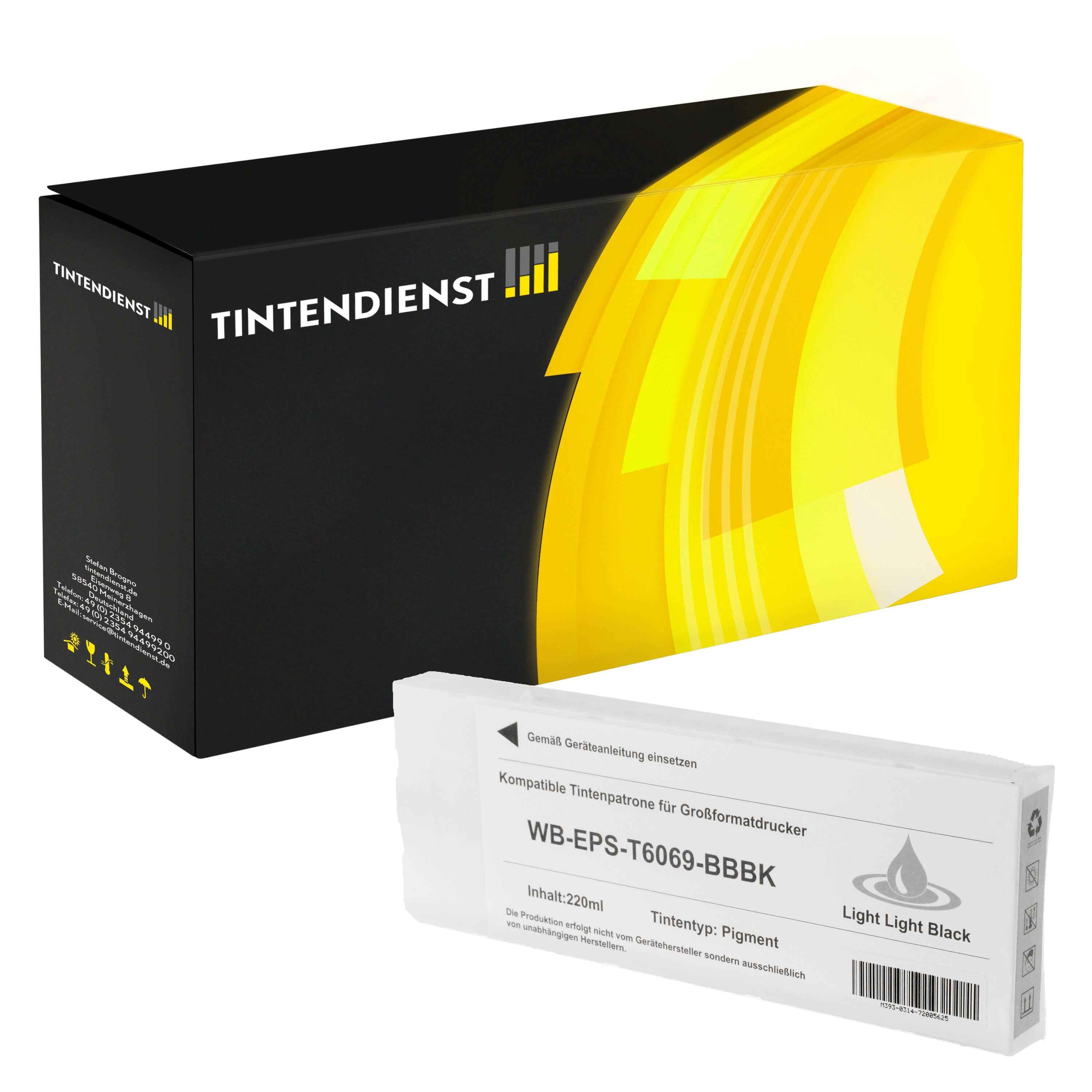 Druckerpatrone kompatibel für Epson Stylus Pro 4880 (C13T606900 / T6069) Schwarz Hell Hell