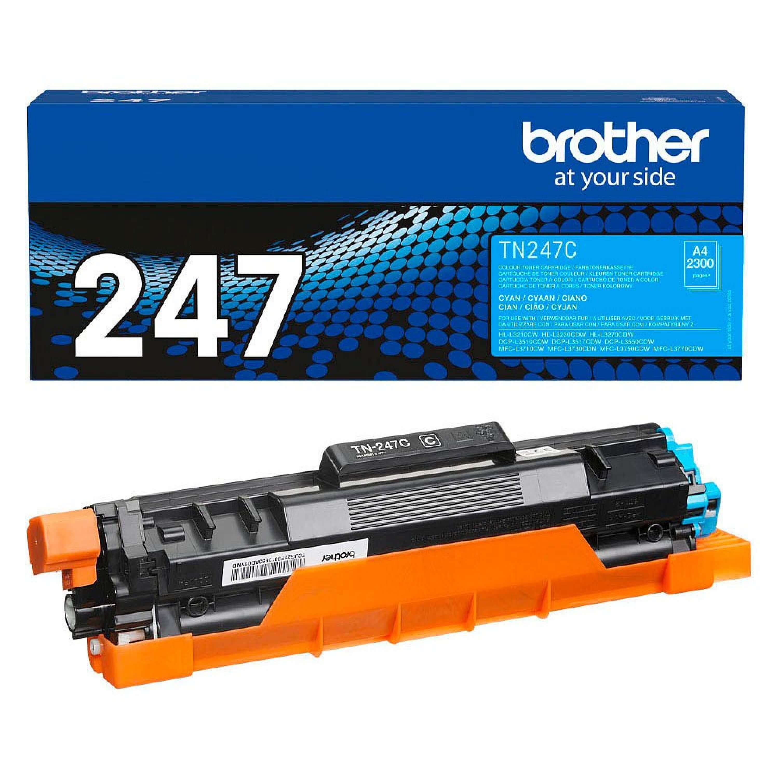 Original Toner Brother MFC-L 3750 CDW (TN-247C) Cyan