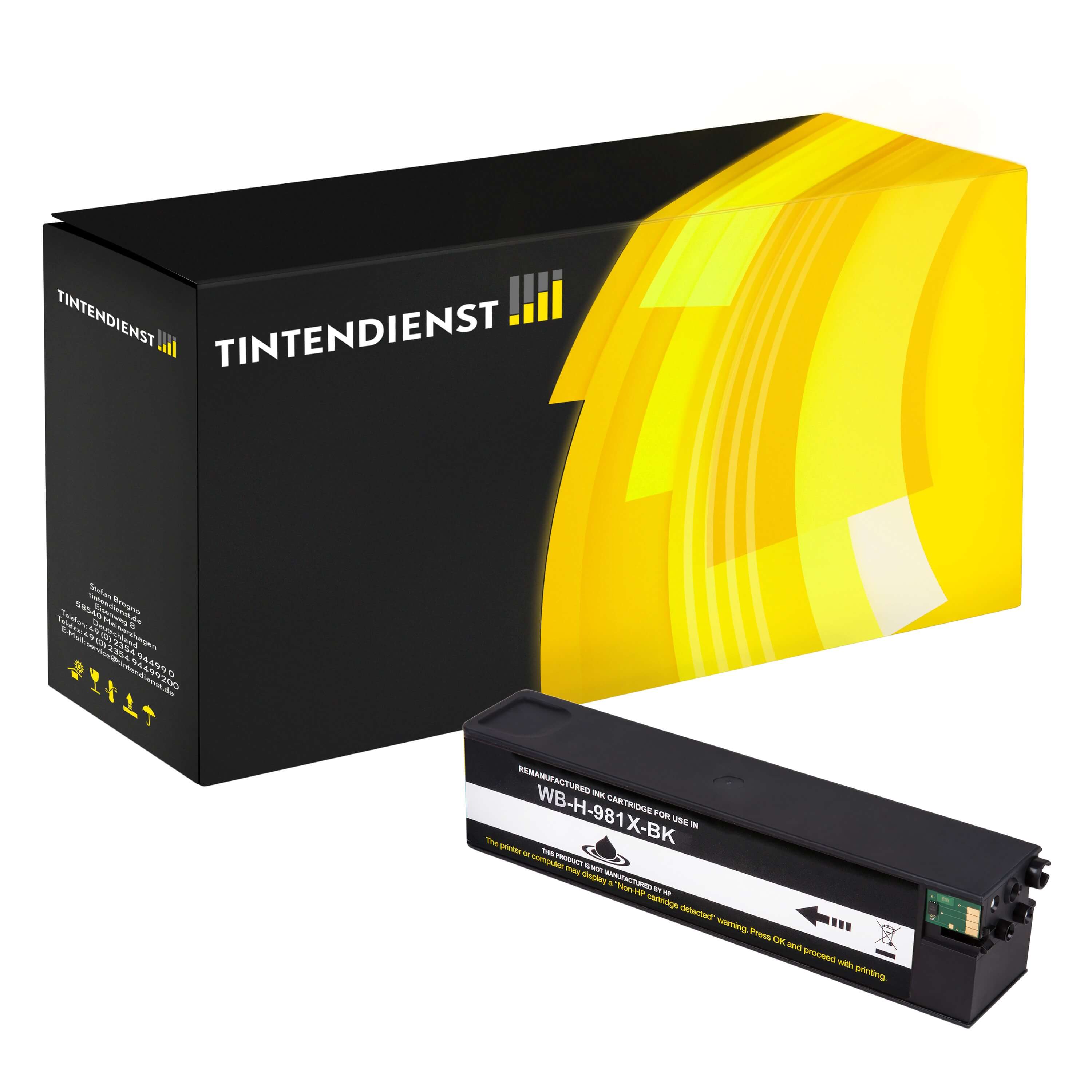 Druckerpatrone kompatibel für HP PageWide Enterprise Color Flow MFP 586 z (L0R12A / 981X) Schwarz