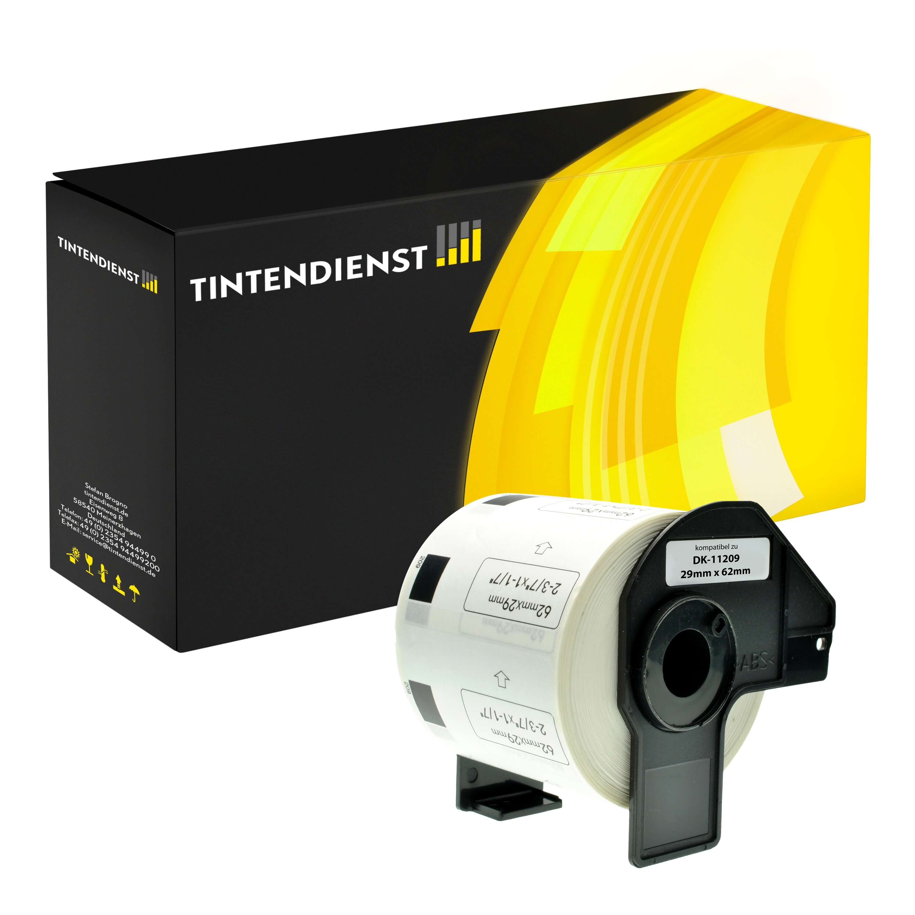 Adressetiketten (klein) kompatibel für Brother P-Touch QL 820 NWBc (DK-11209) Weiss 62mm/29mm (800 Stück)