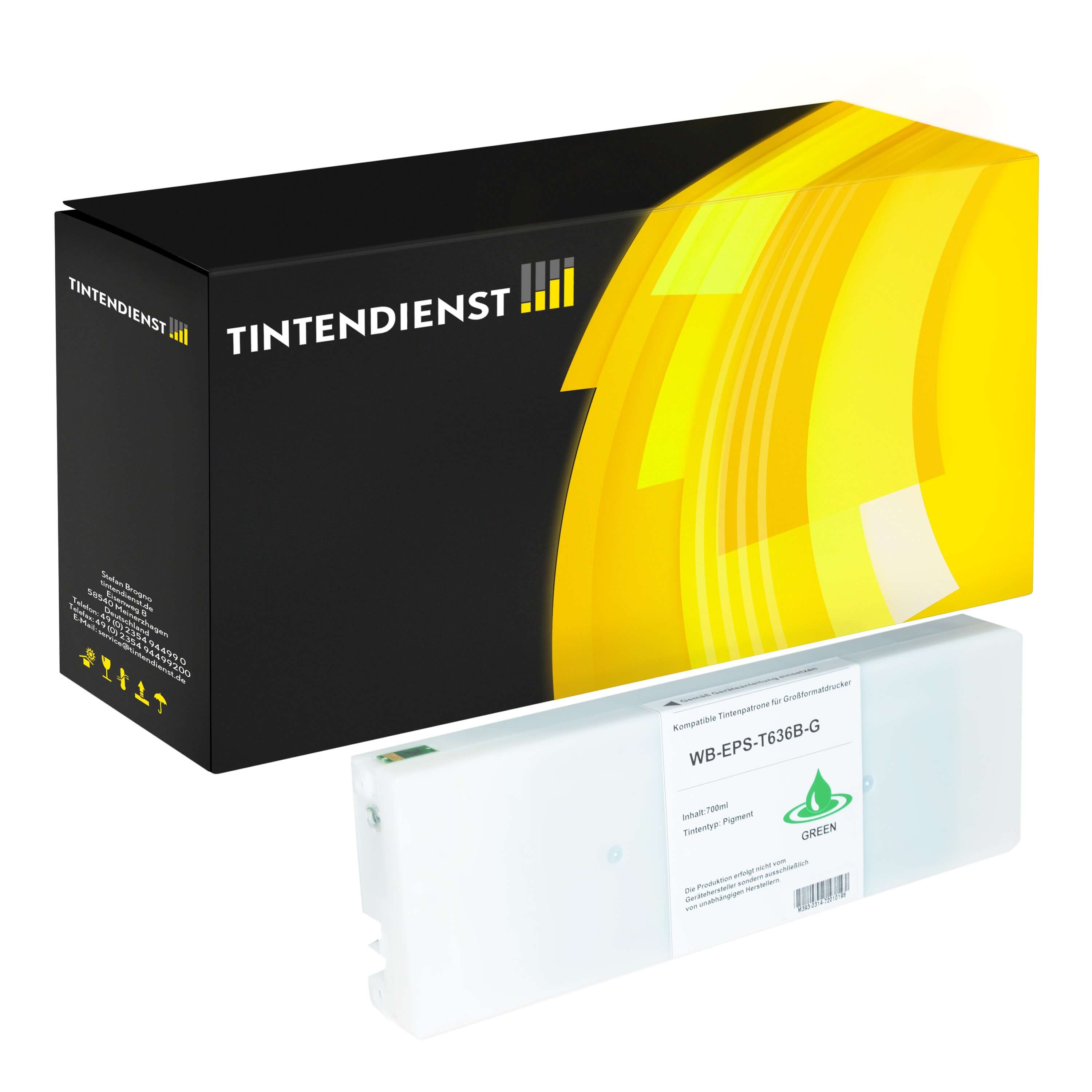 Druckerpatrone kompatibel für Epson Stylus Pro 9900 SpectroProofer (C13T636B00 / T636B) Grün