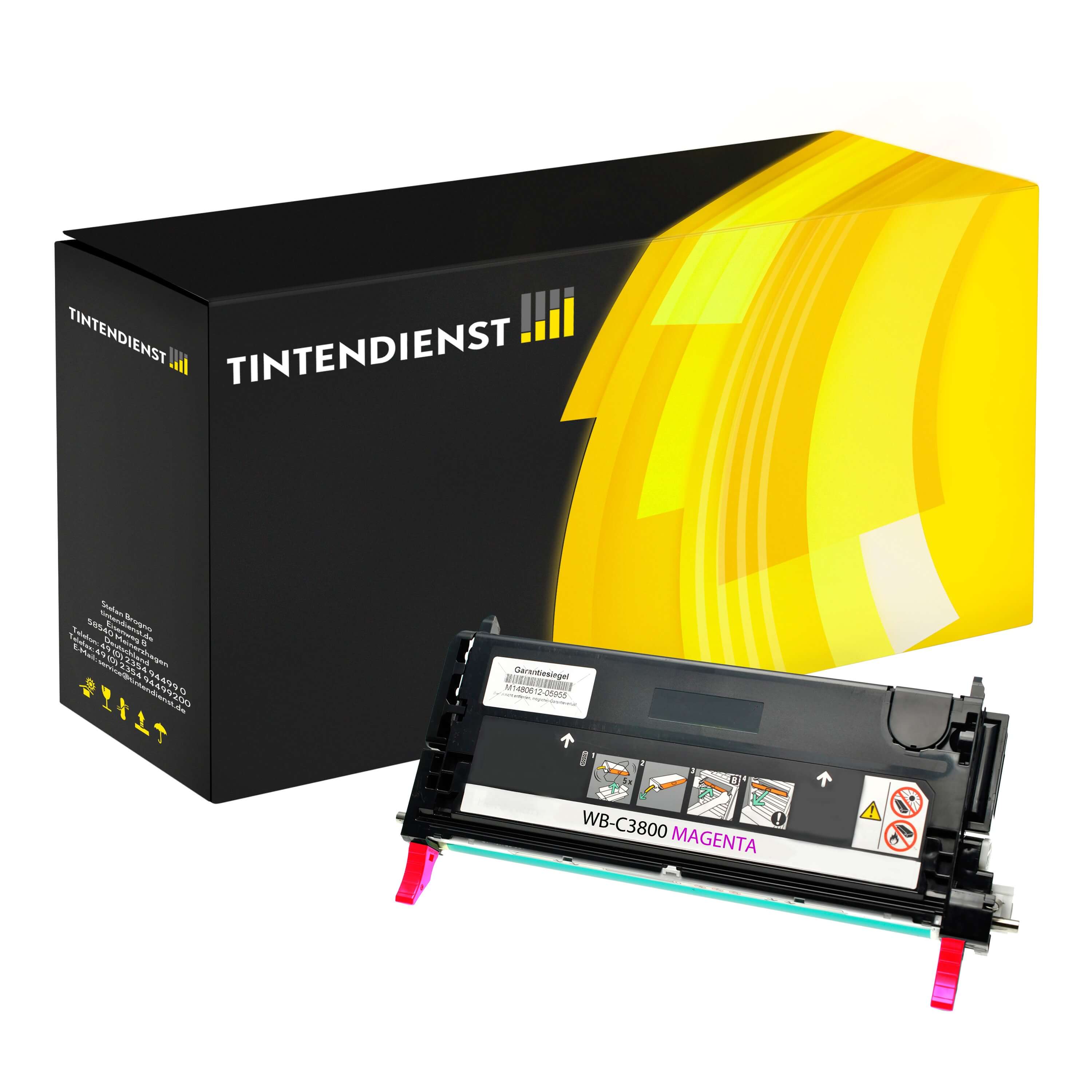 Toner kompatibel für Epson Aculaser C 3800 (C13S051125 / 1125) Magenta