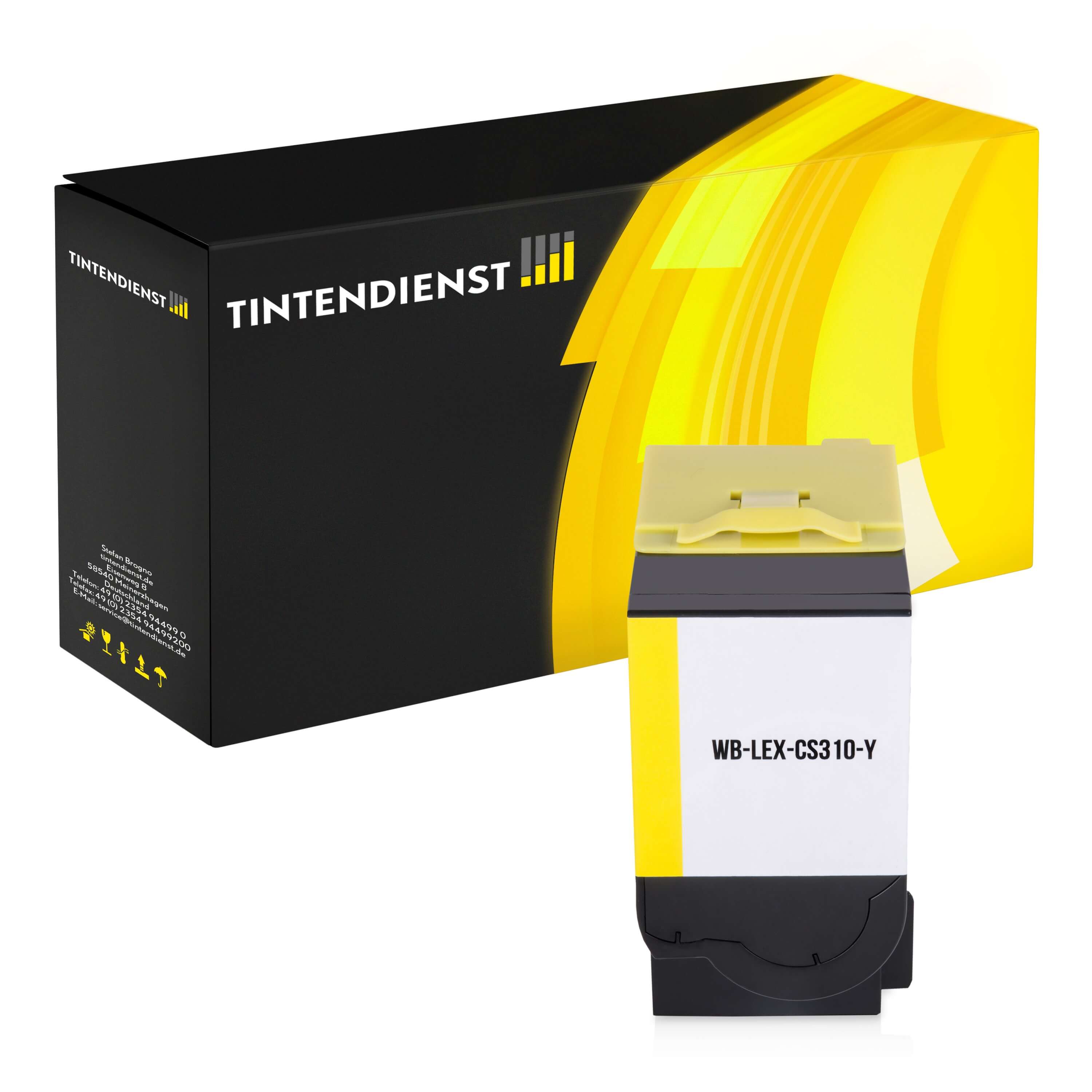 Toner kompatibel für Lexmark CS 410 dtn (70C20Y0 / 702Y) Gelb