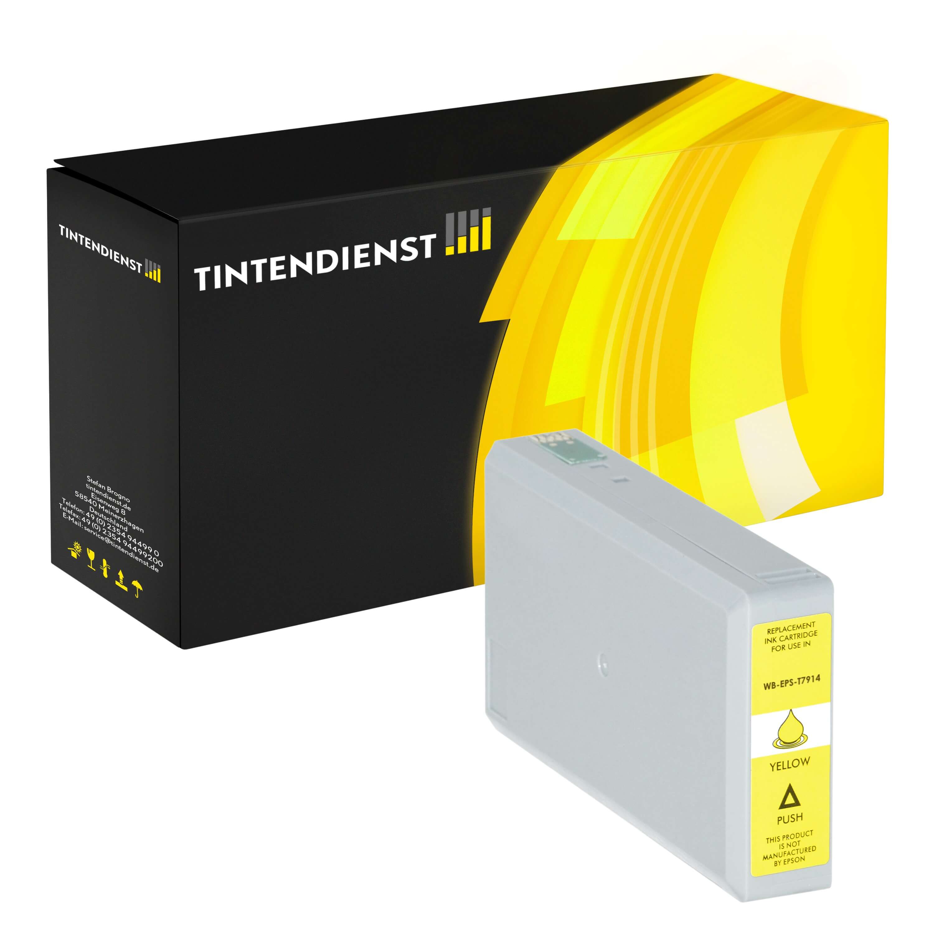 Druckerpatrone kompatibel für Epson Workforce Pro WF-5100 Series (C13T79144010 / 79) Gelb