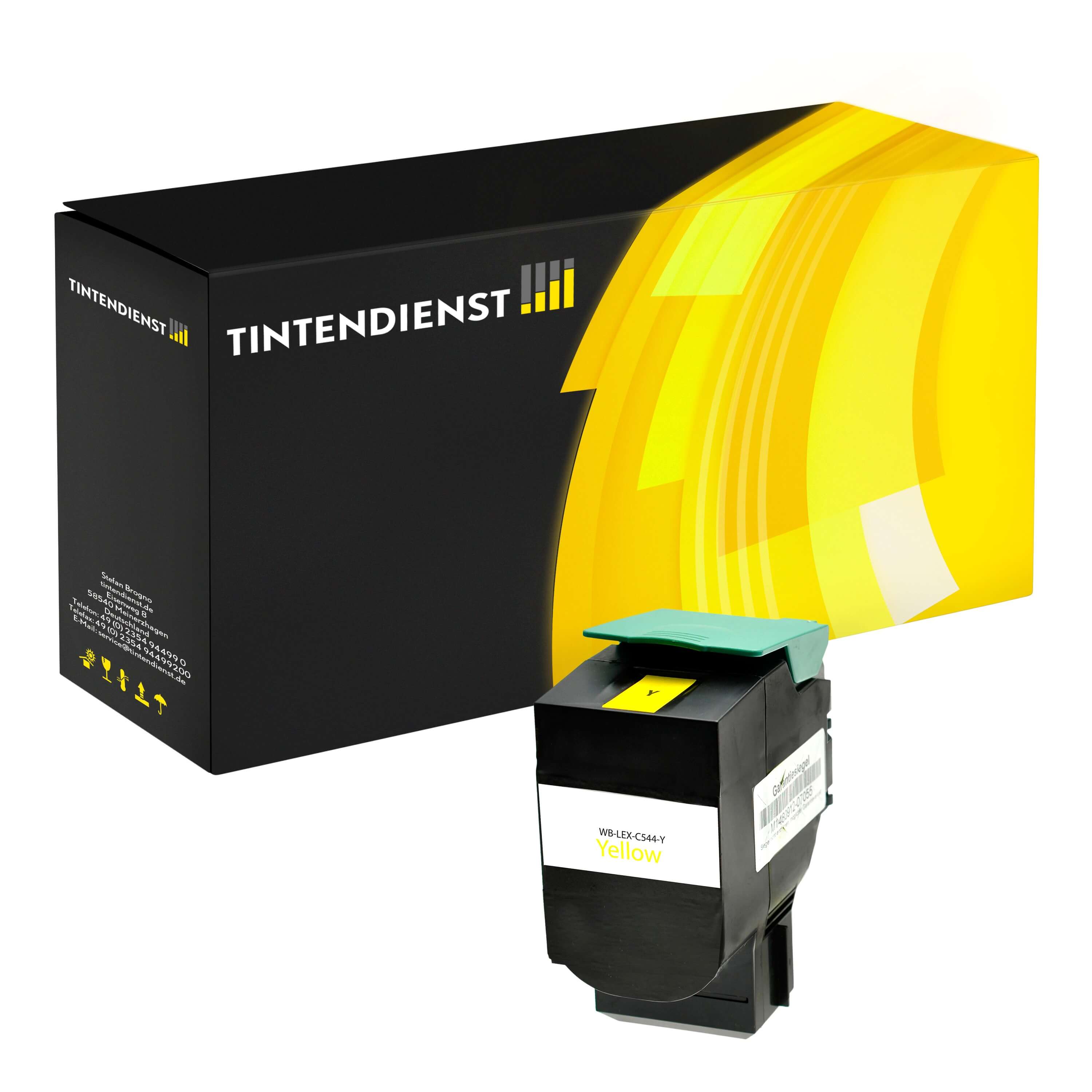 Toner kompatibel für Lexmark X 546 DTN (C544X2YG) Gelb